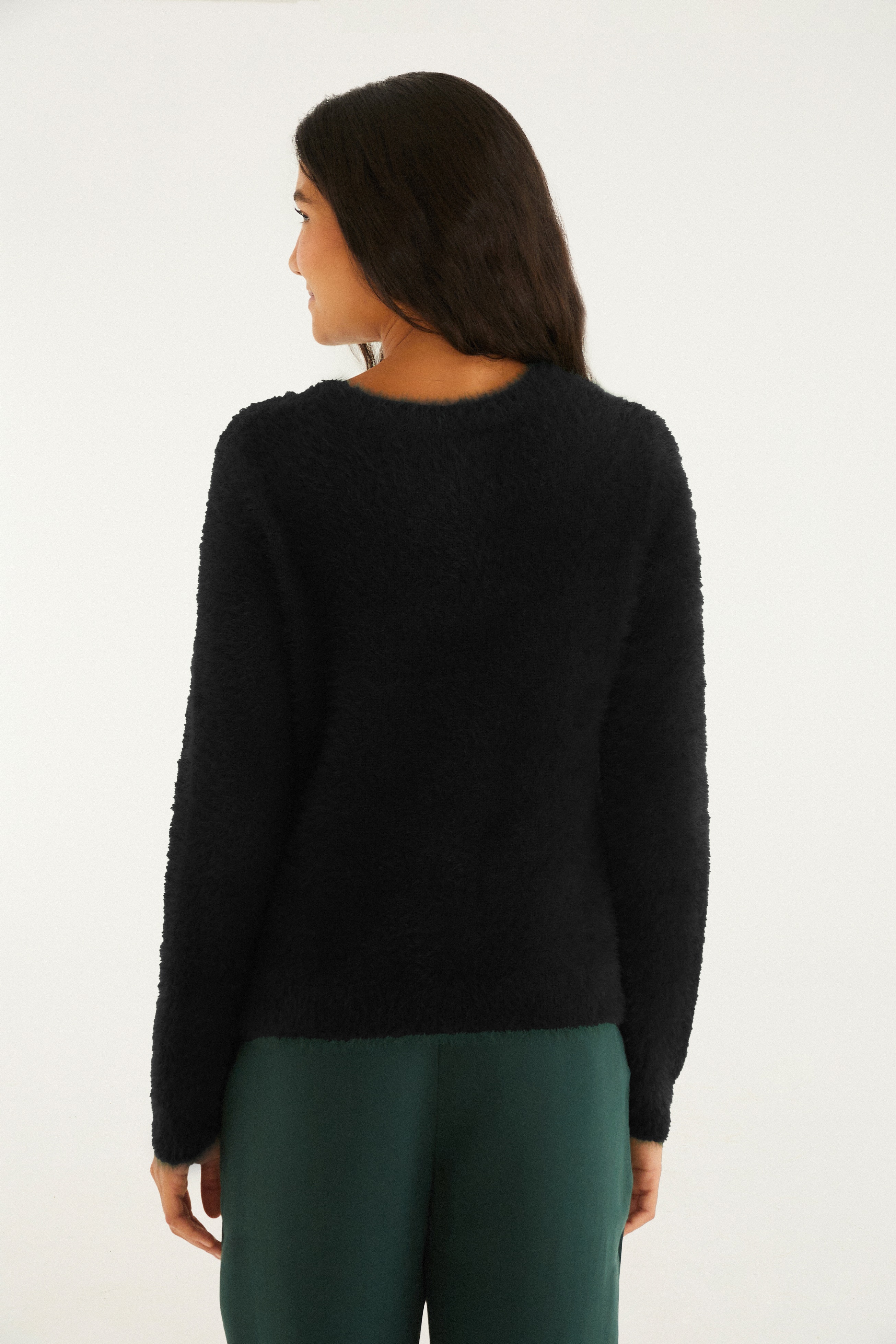 Cardigan Pelinho Curto Com Bolso