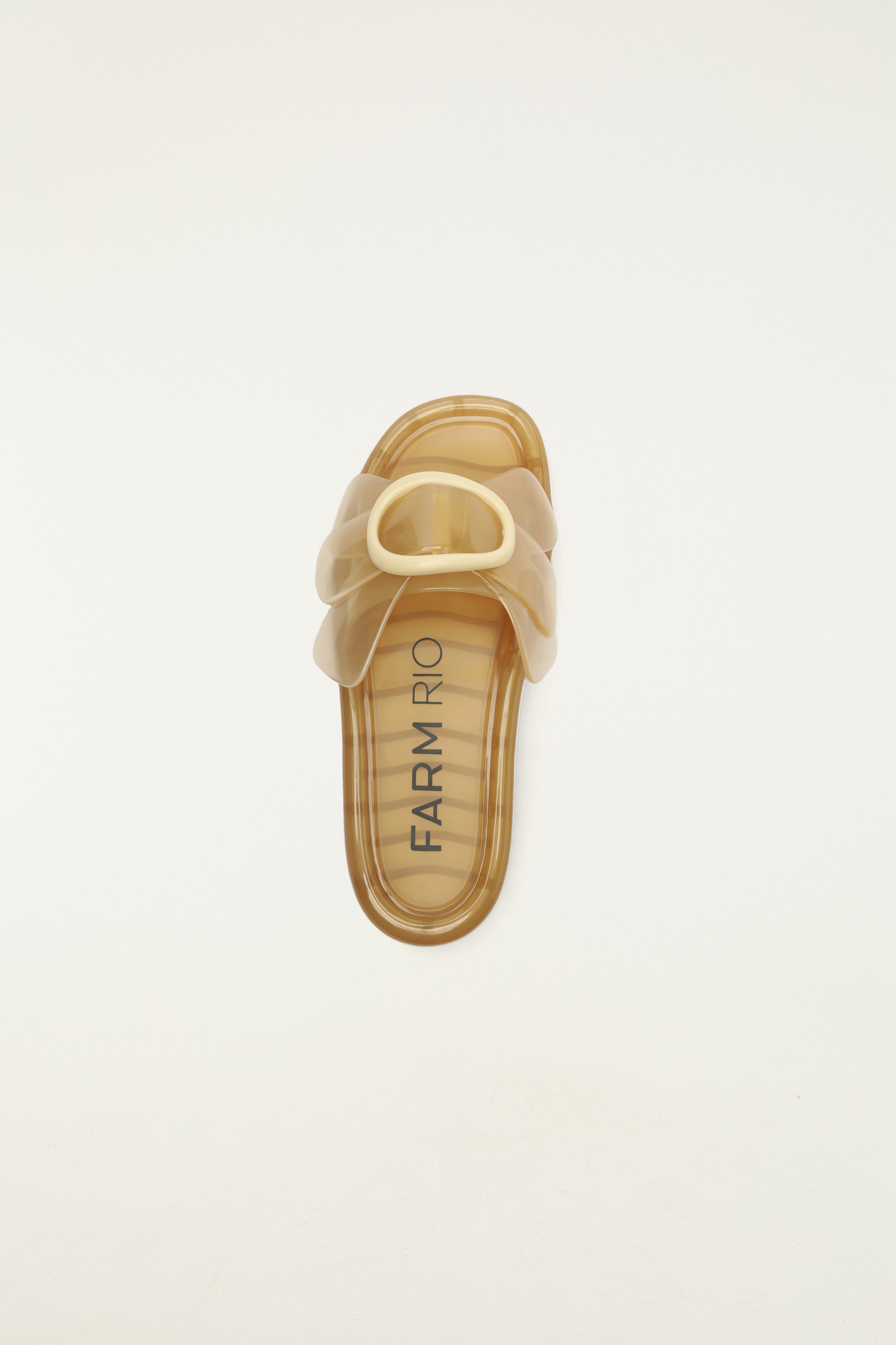 FARM*新シューズ*スライドサンダル*Ape*Slide Jelly Daisy Cream Sandália Slide Jelly Daisy