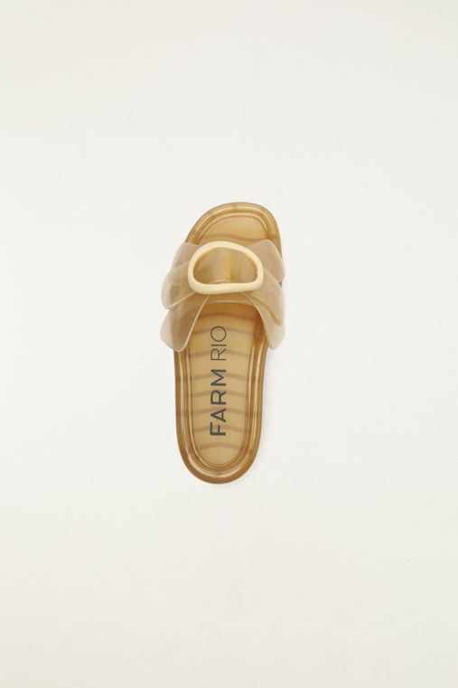 FARM*新シューズ*スライドサンダル*Ape*Slide Jelly Daisy Cream Sandália Slide Jelly Daisy