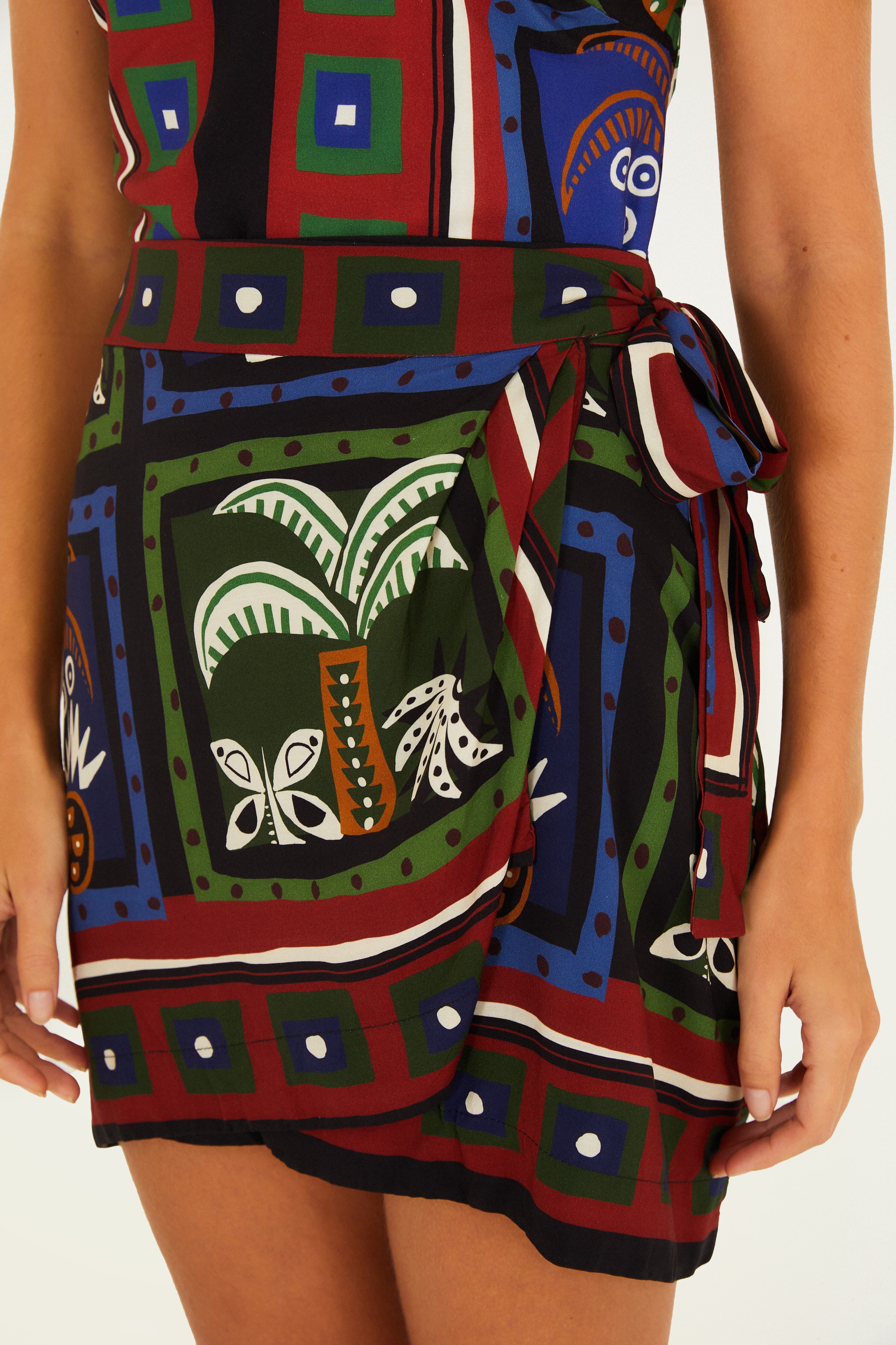 Saia Estampada Lenço Tropi