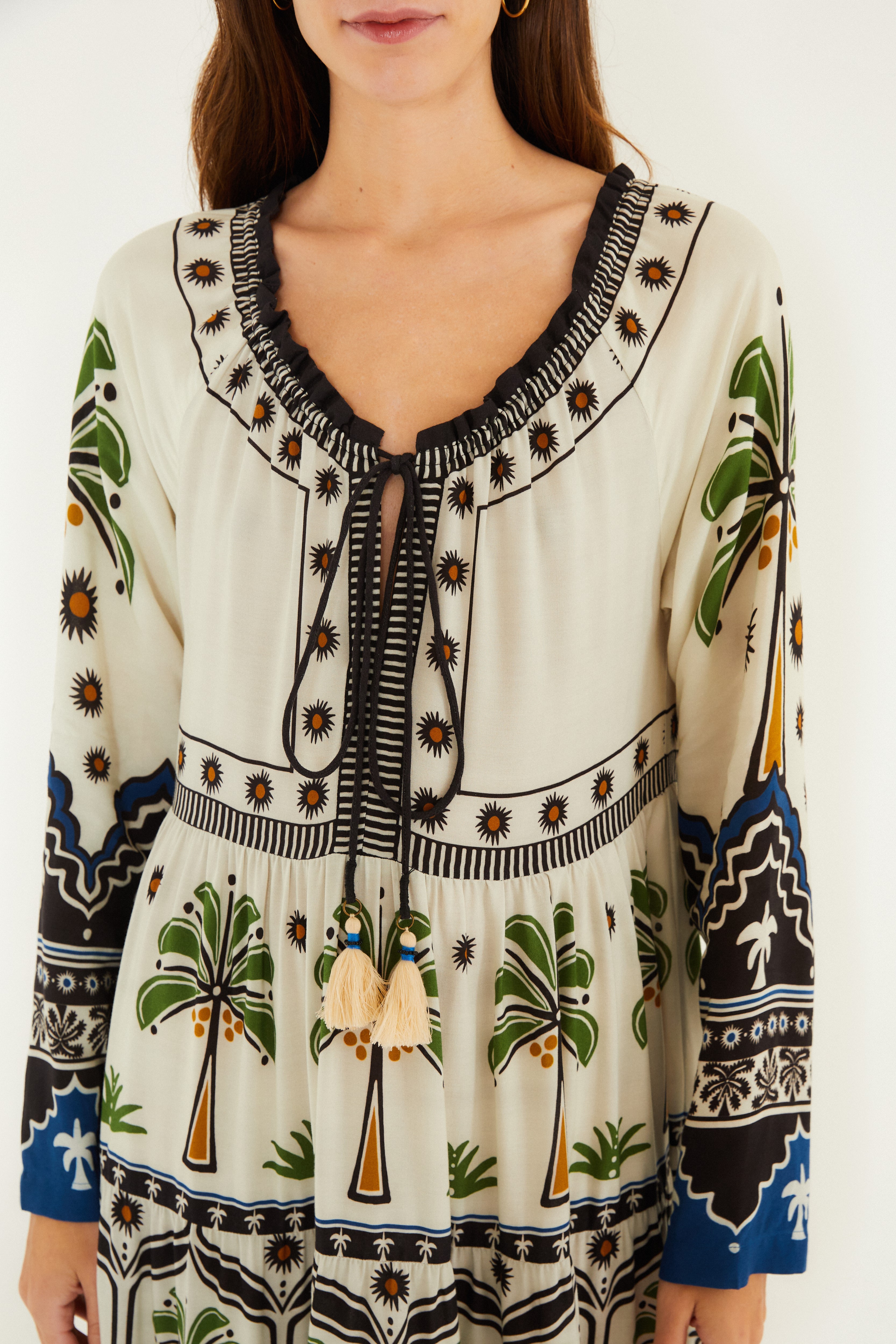Vestido Estampado Jardim Tropical