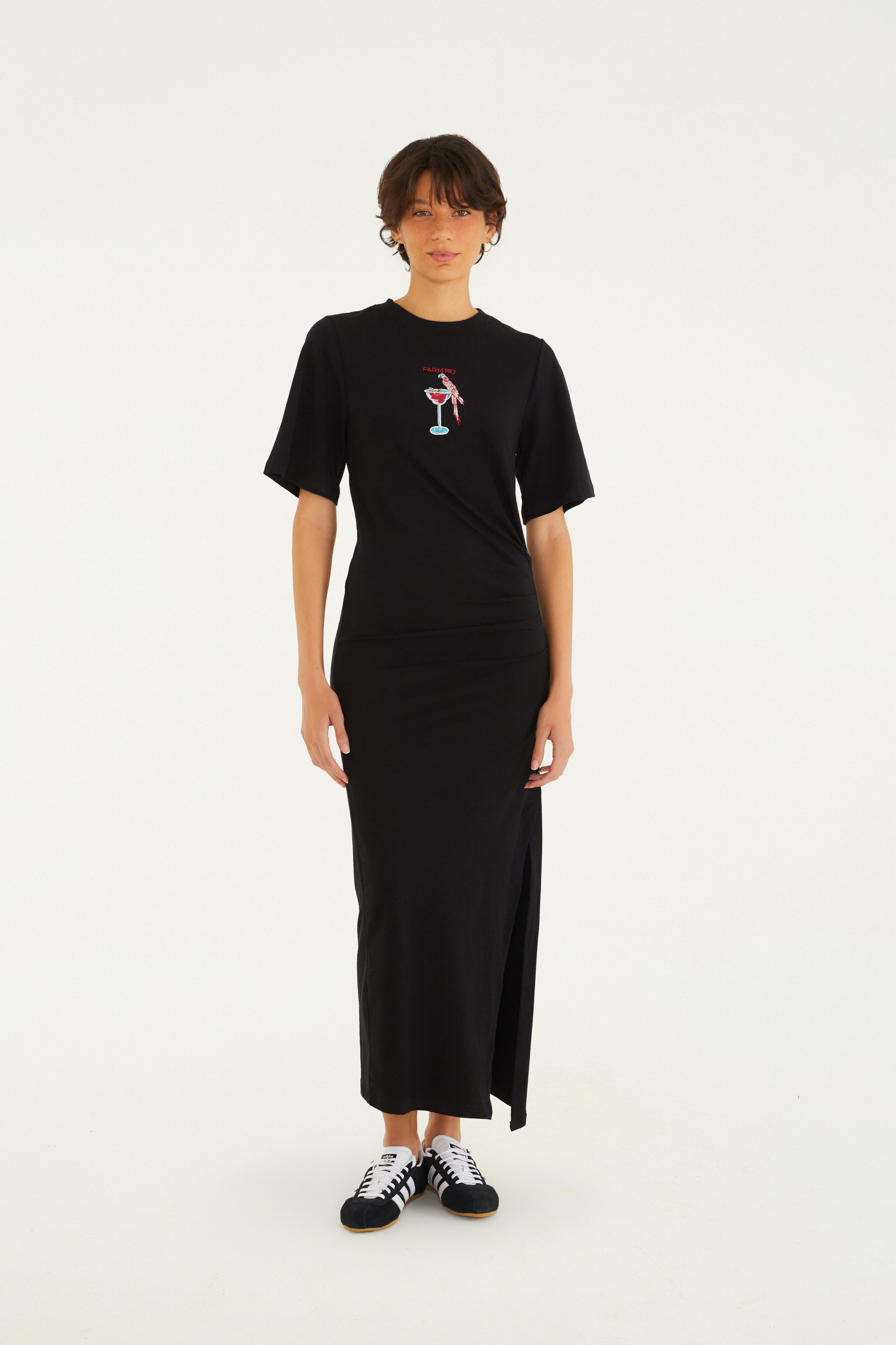 Vestido Cropped Drink Pintado