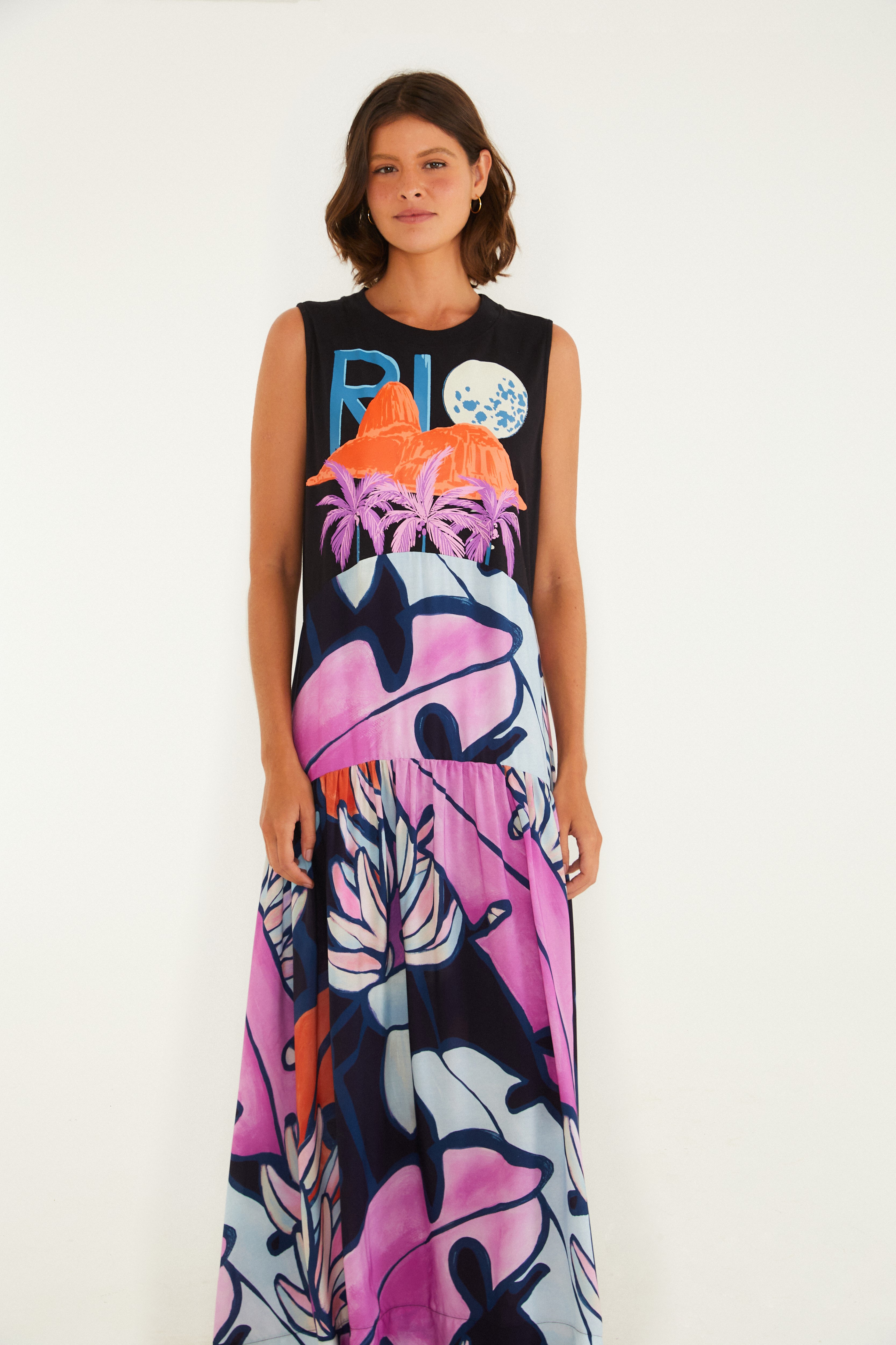 Vestido Cropped Regata Rio Vertical