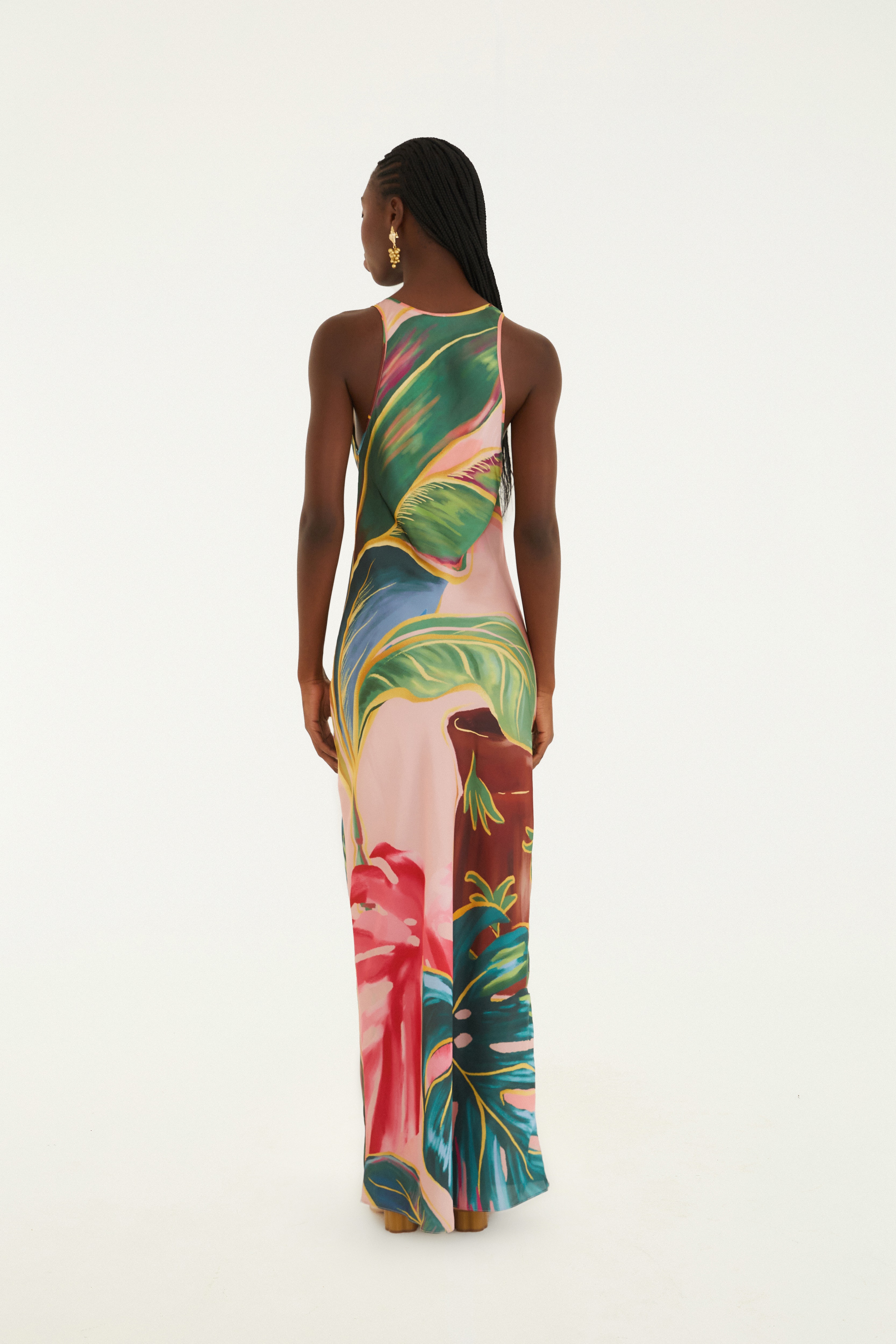 Vestido Enviesado Piscina Tropical