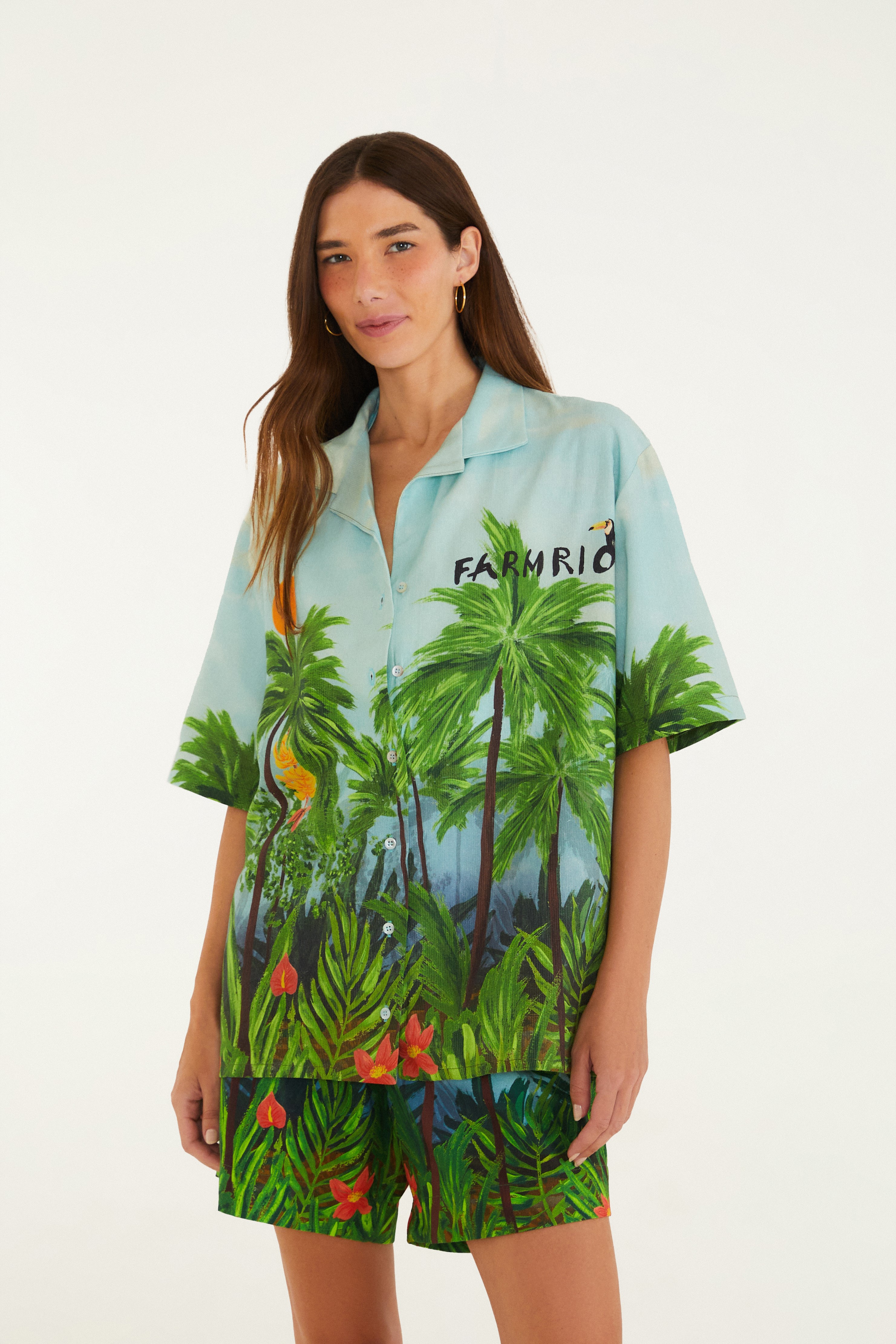 Camisa Estampada Farmrio Tropical