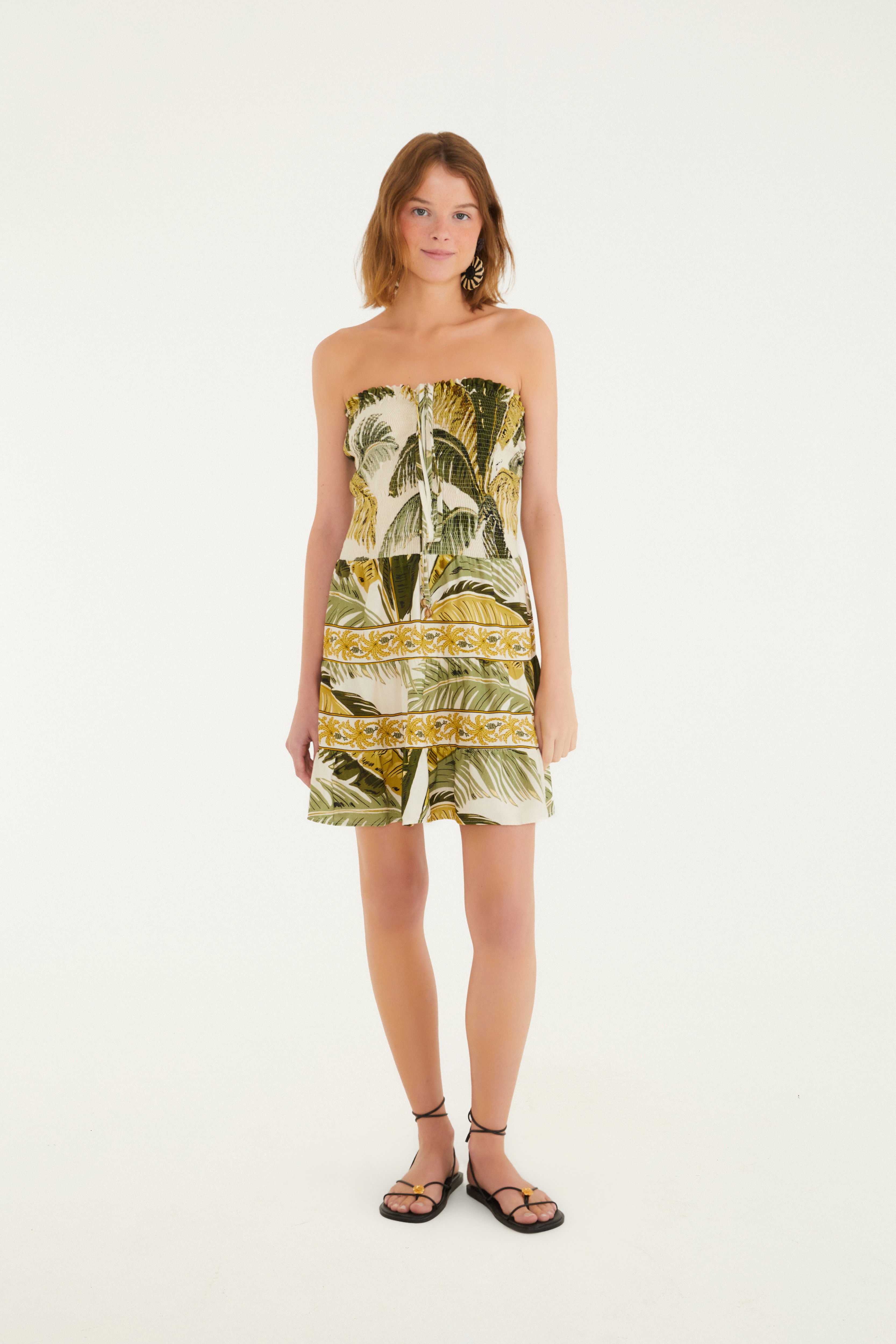 Vestido Curto Estampado Trancoso