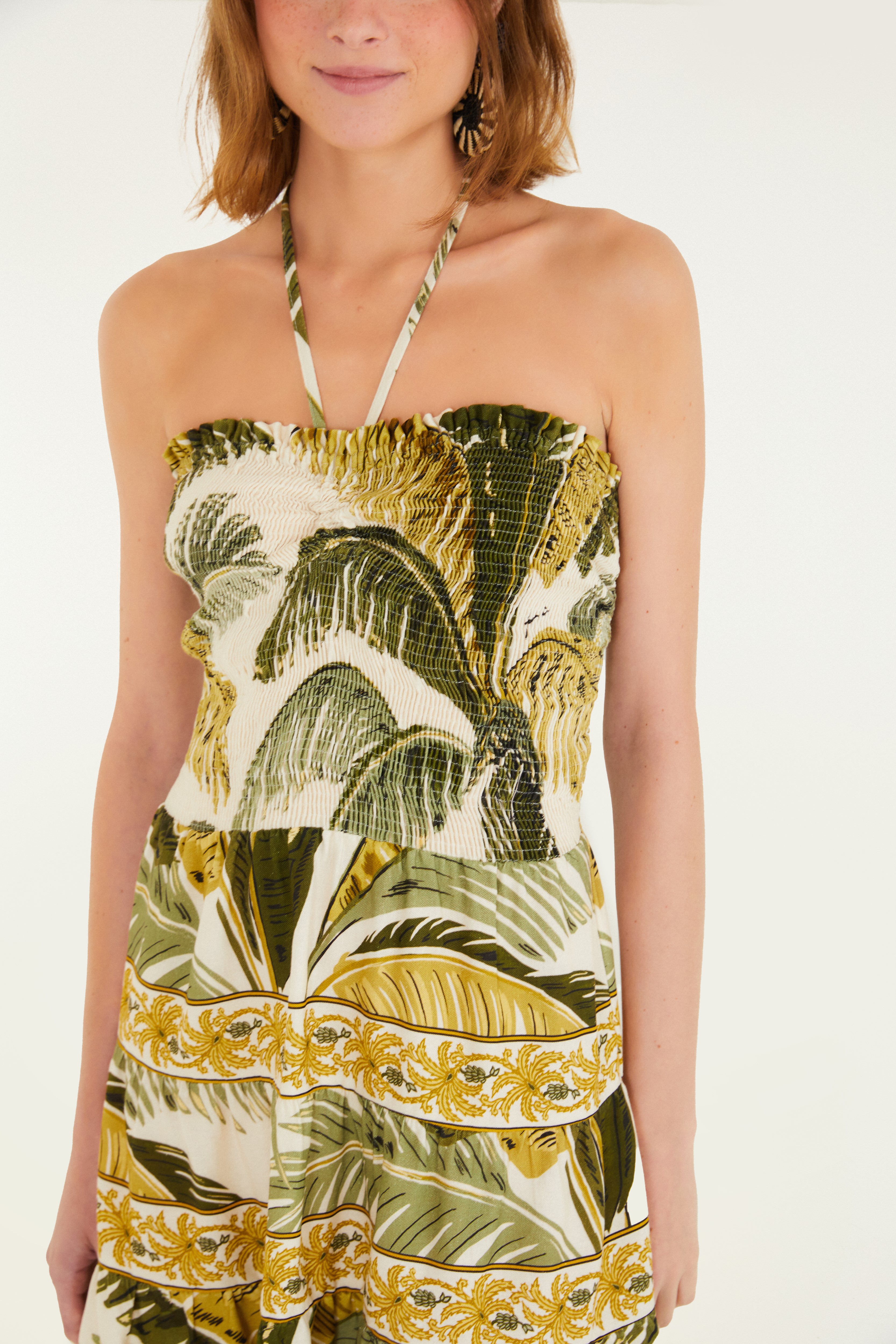 Vestido Curto Estampado Trancoso