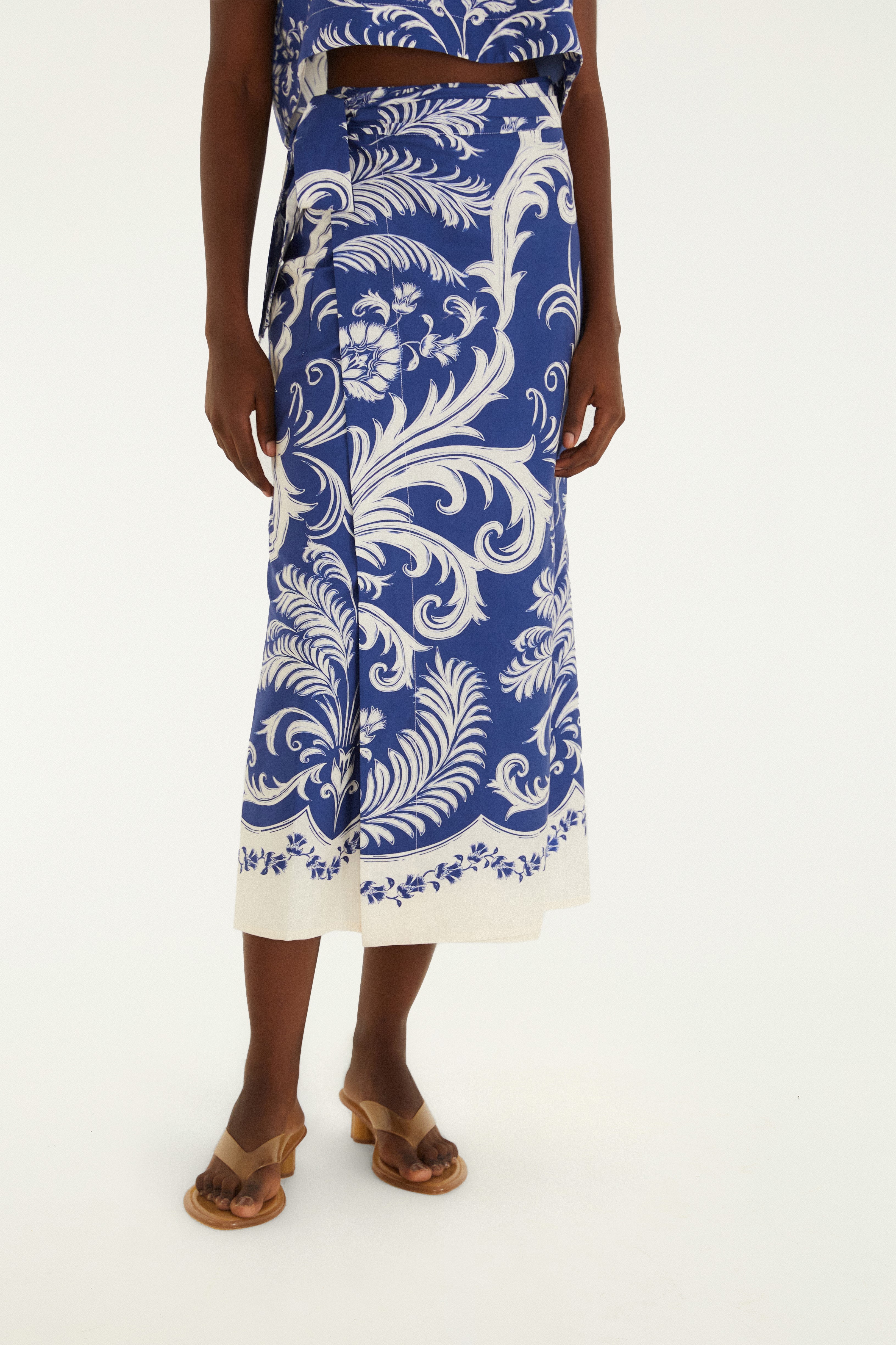 Saia Estampada Santorini