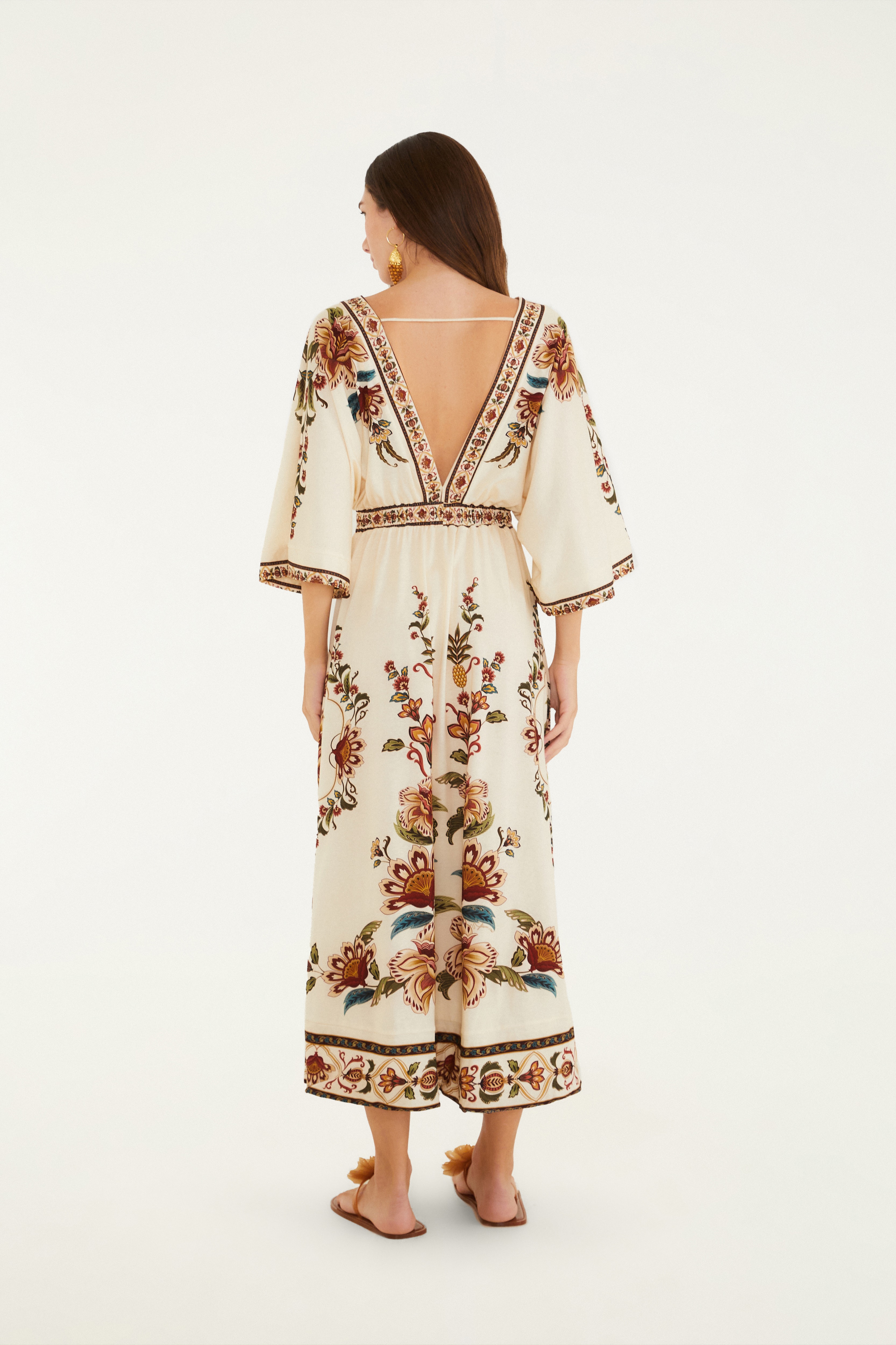 Vestido Cropped Estampado Jardim Majestoso