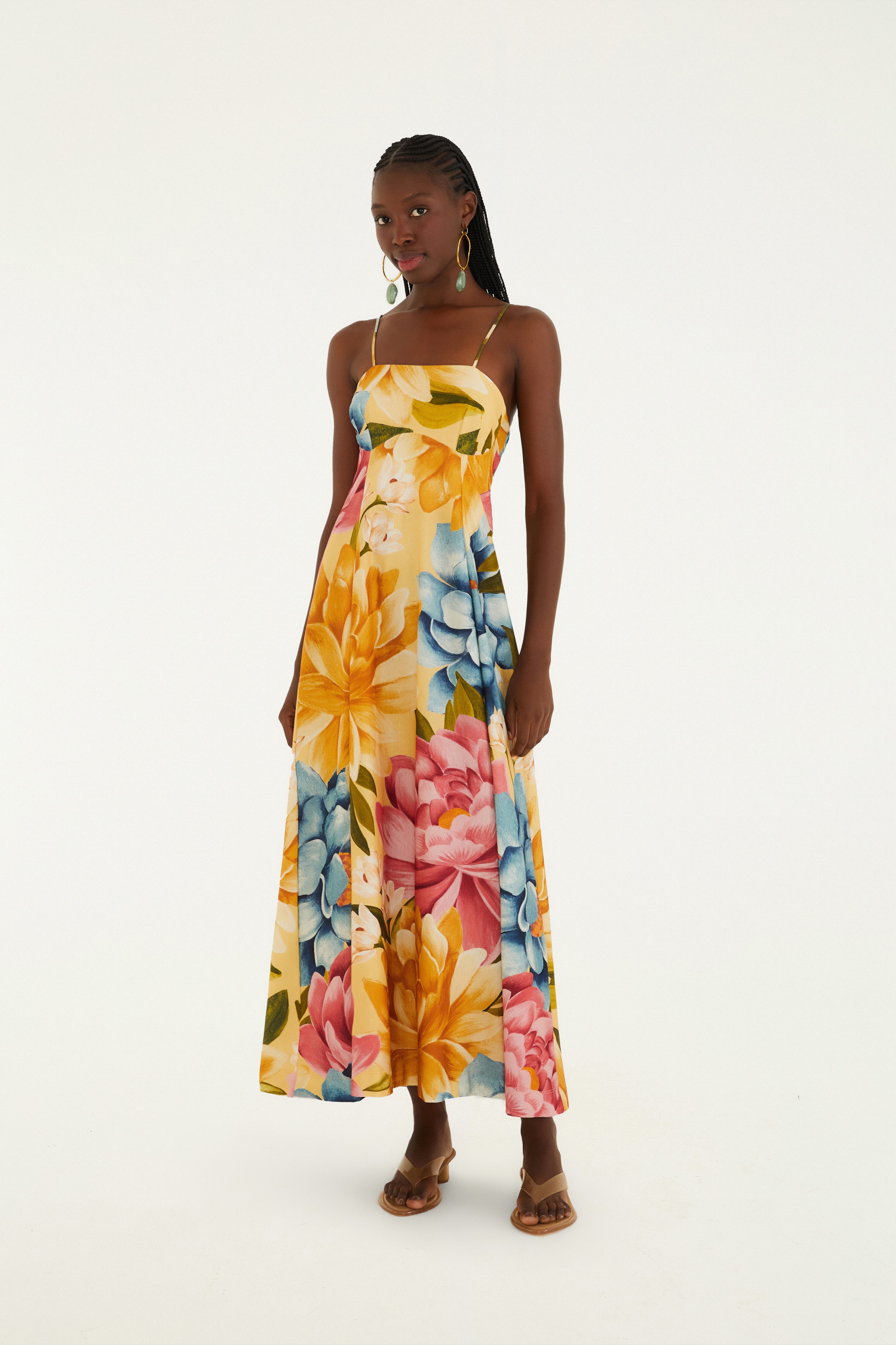 Vestido Cropped Estampado Floral Rebeca1