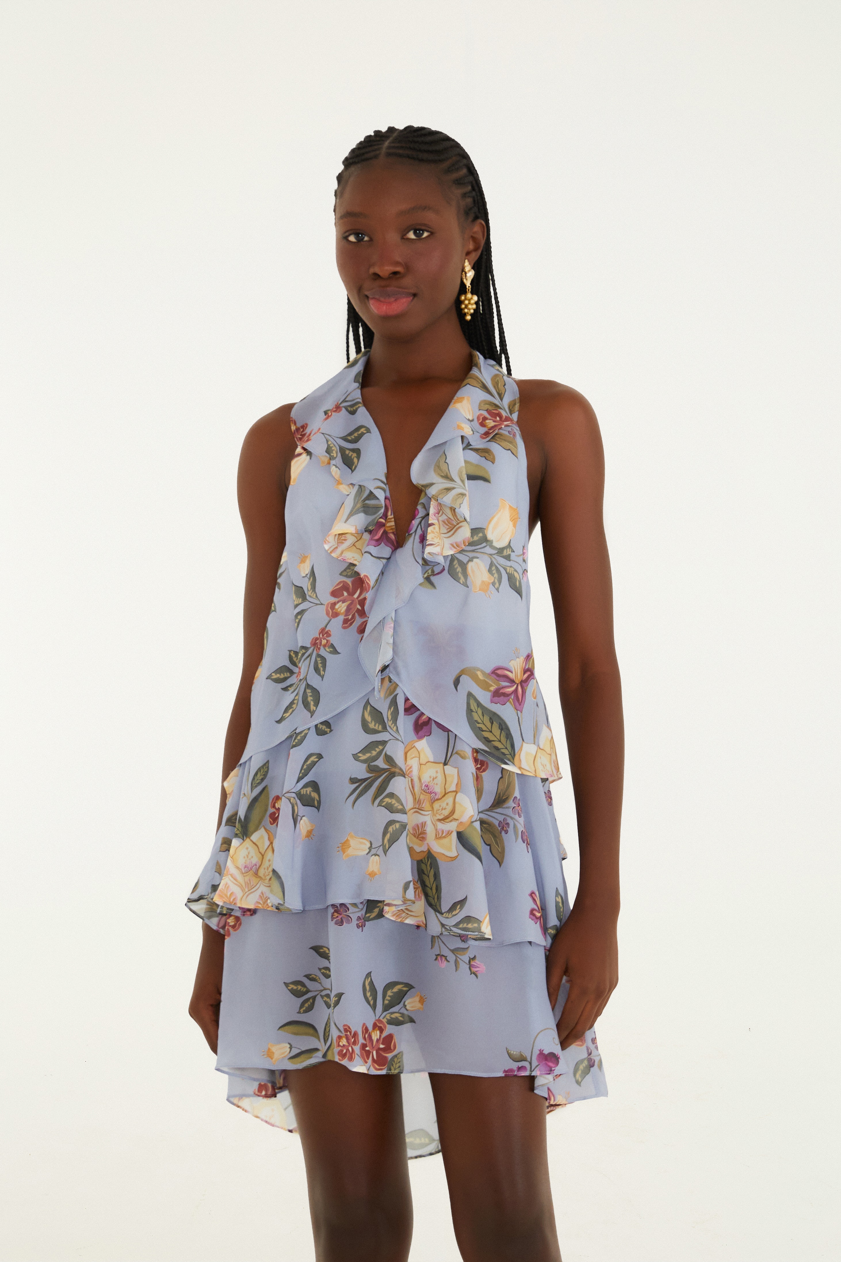 Vestido Curto Estampado Floral Beatriz