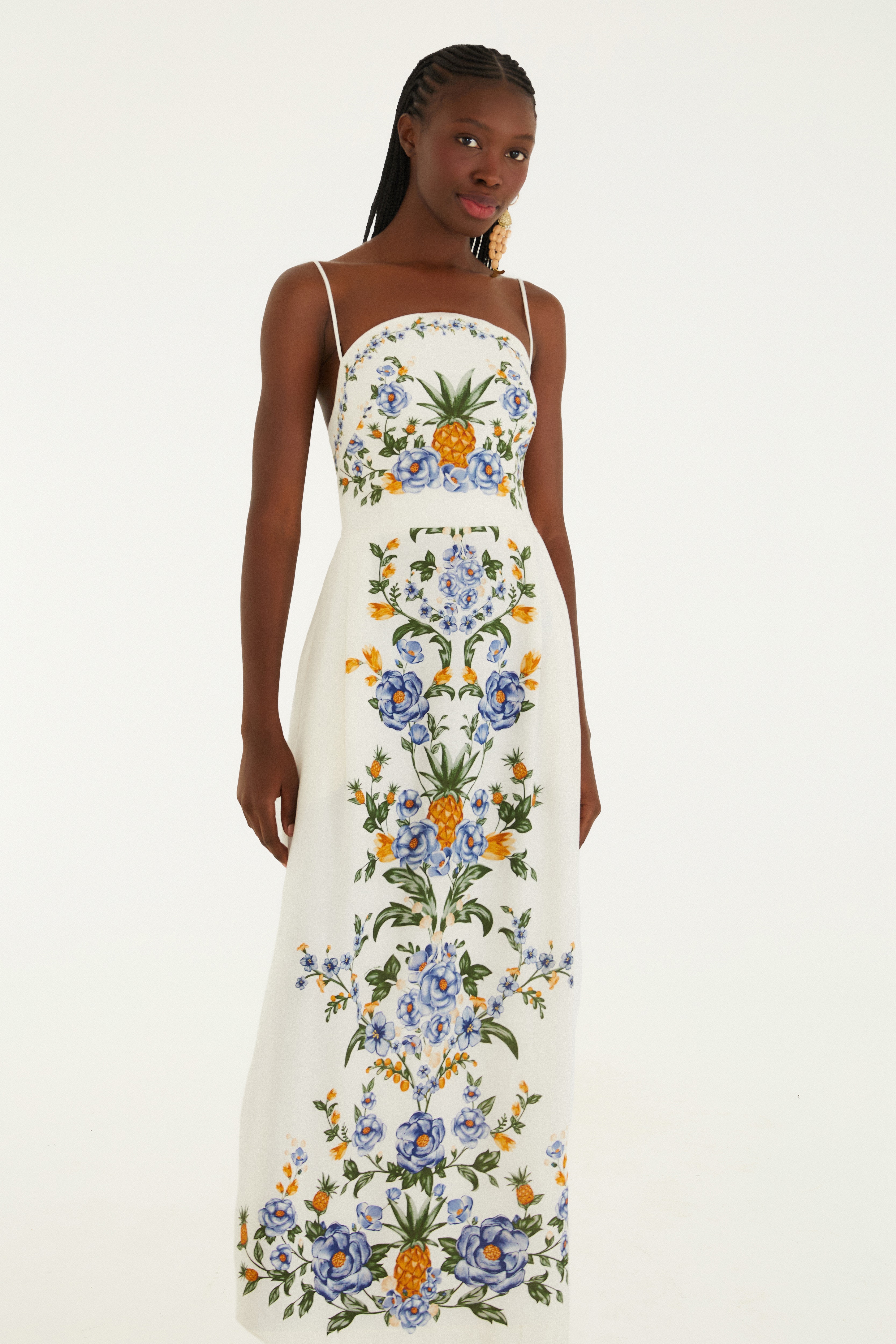 Vestido Midi Estampado Floral Penélope