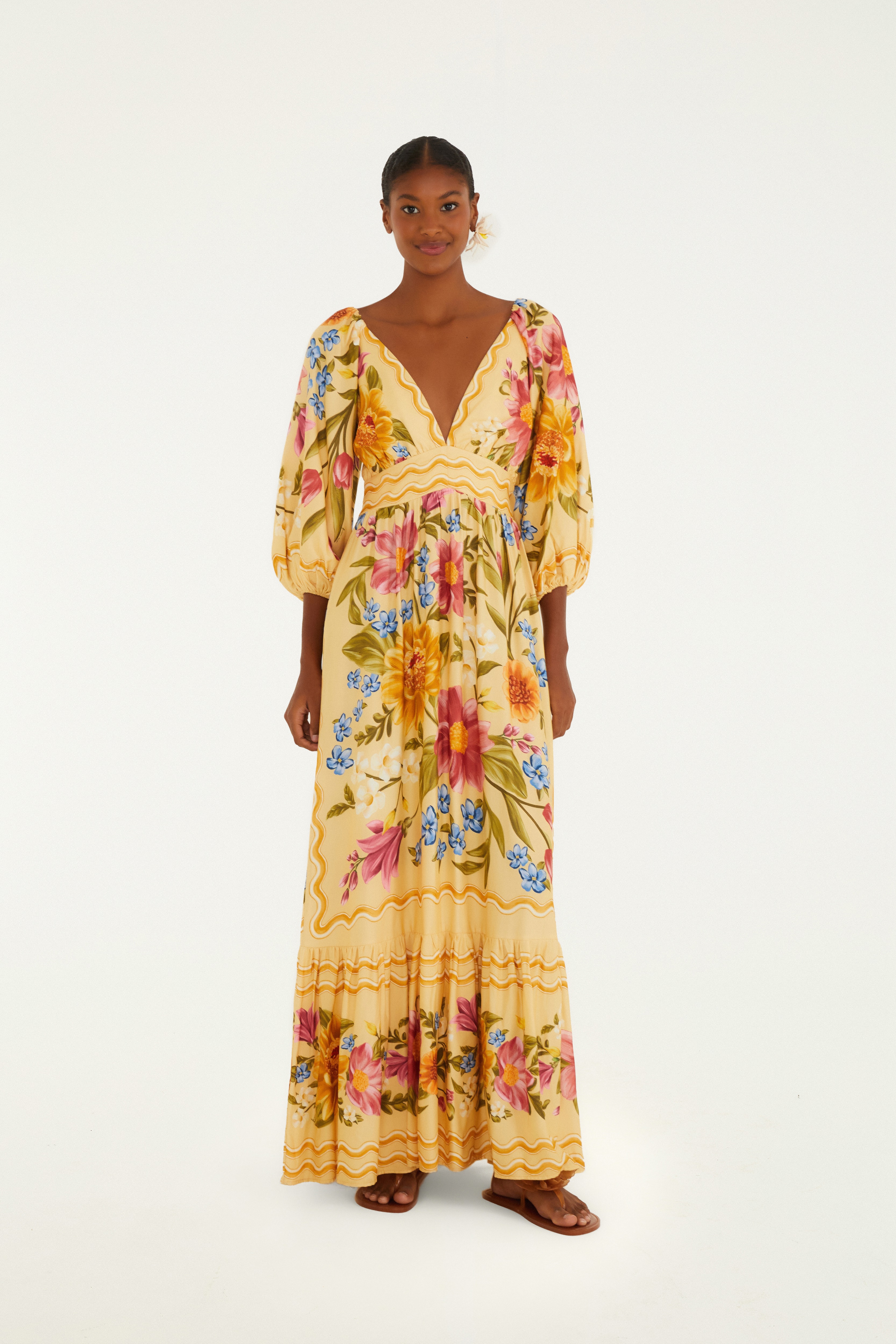 Vestido Cropped Estampado Floral Mari