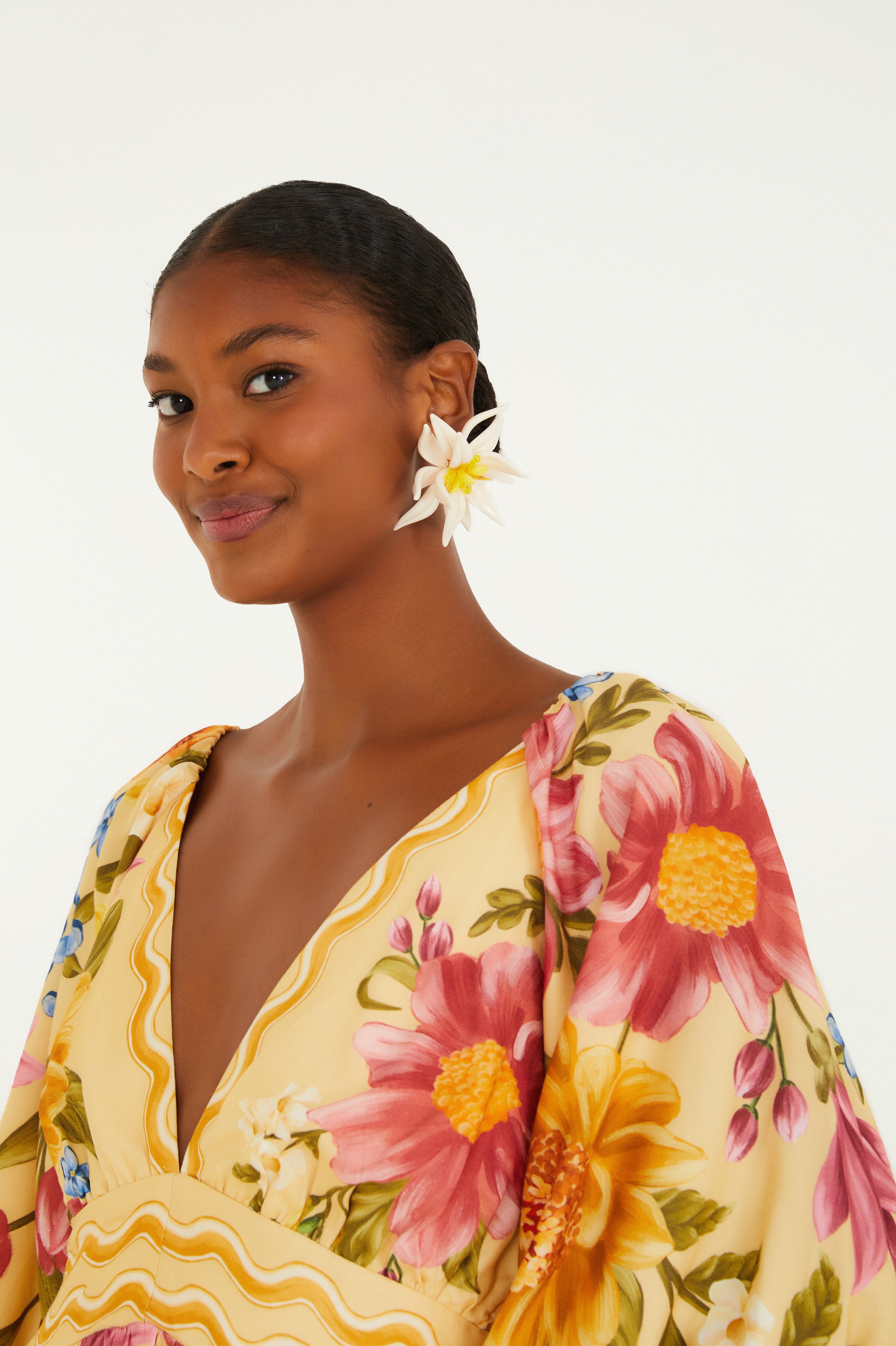 Vestido Cropped Estampado Floral Mari