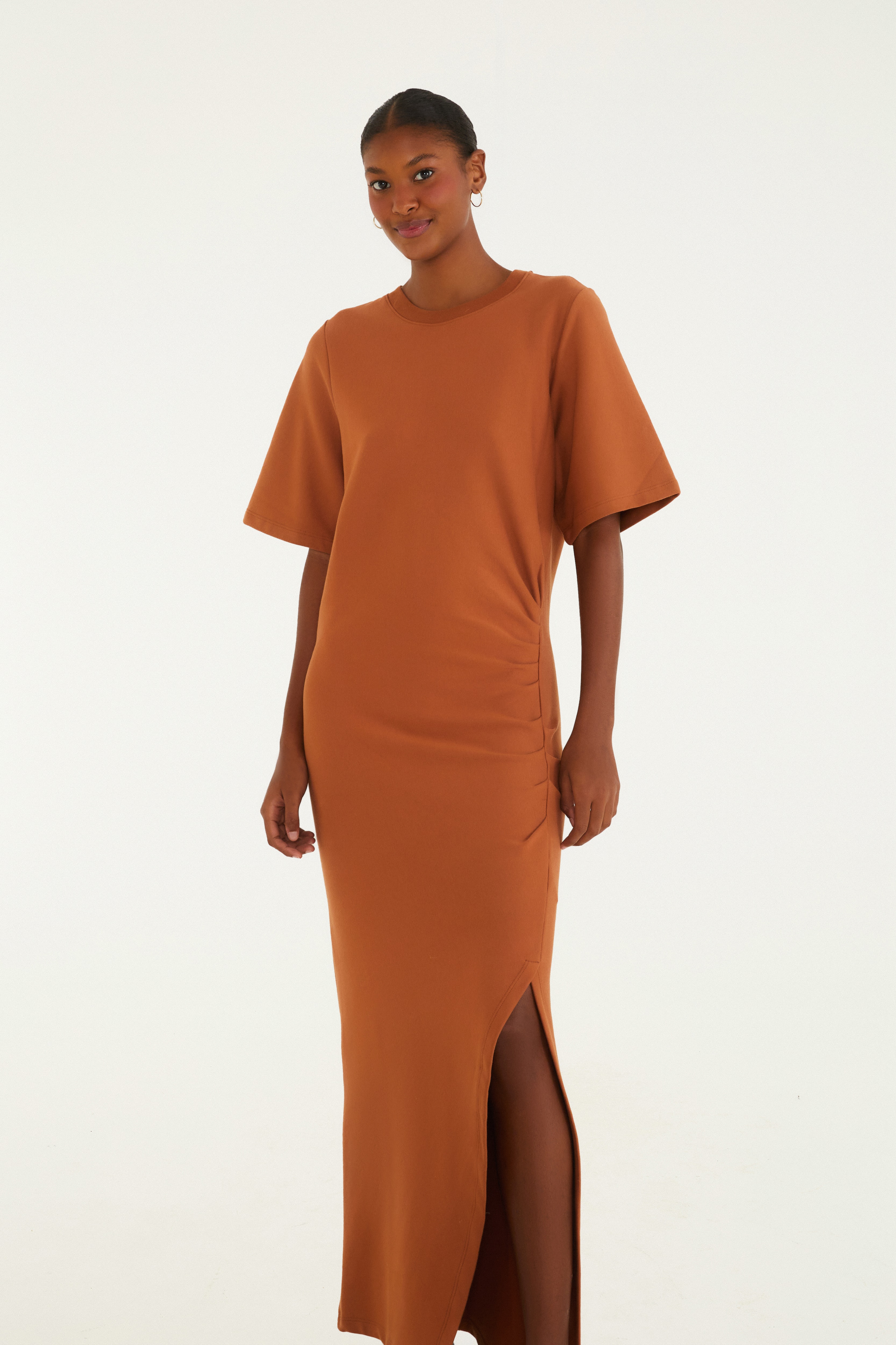 Vestido Cropped Recorte Cintura