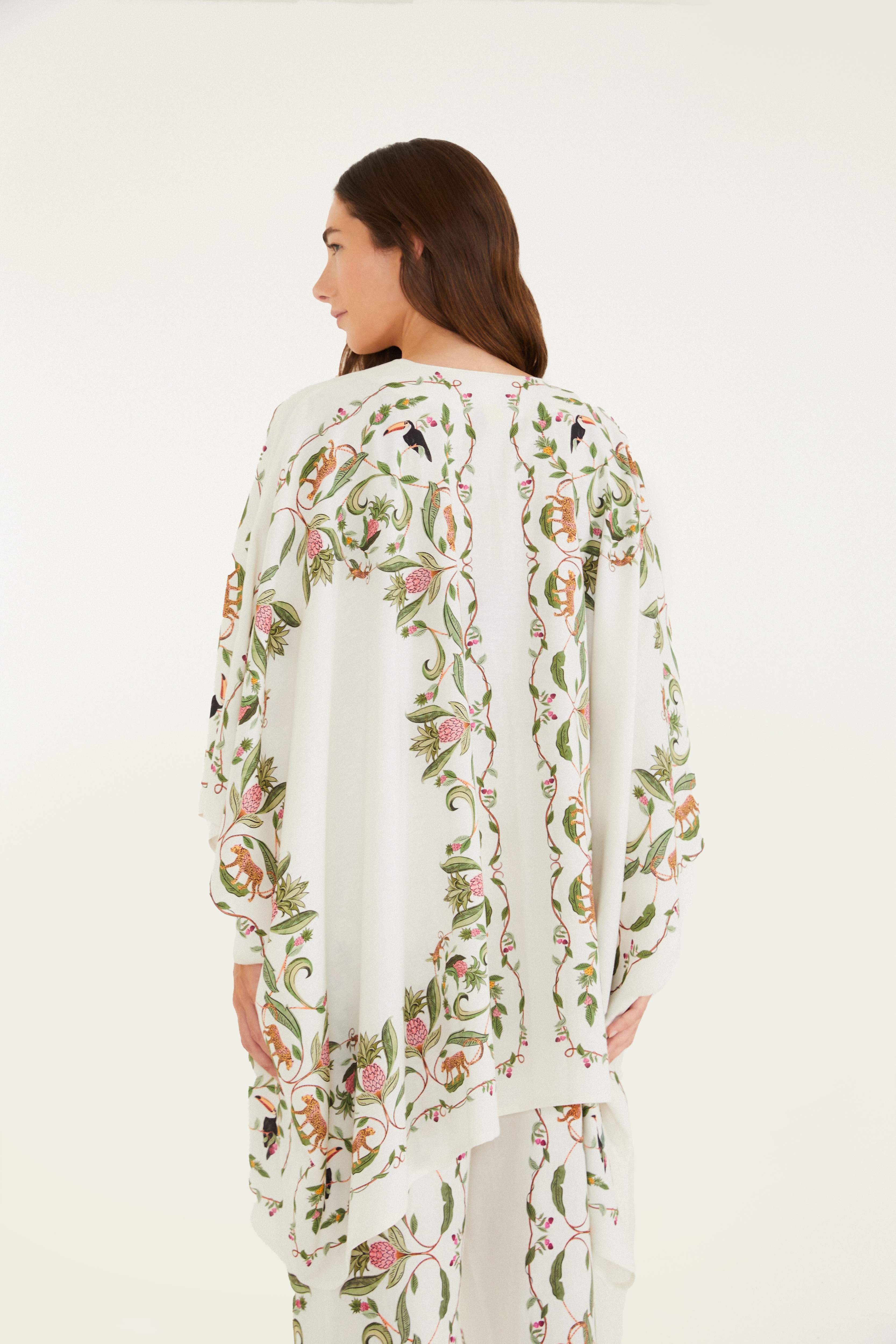 Kimono Estampado Floresta Doce