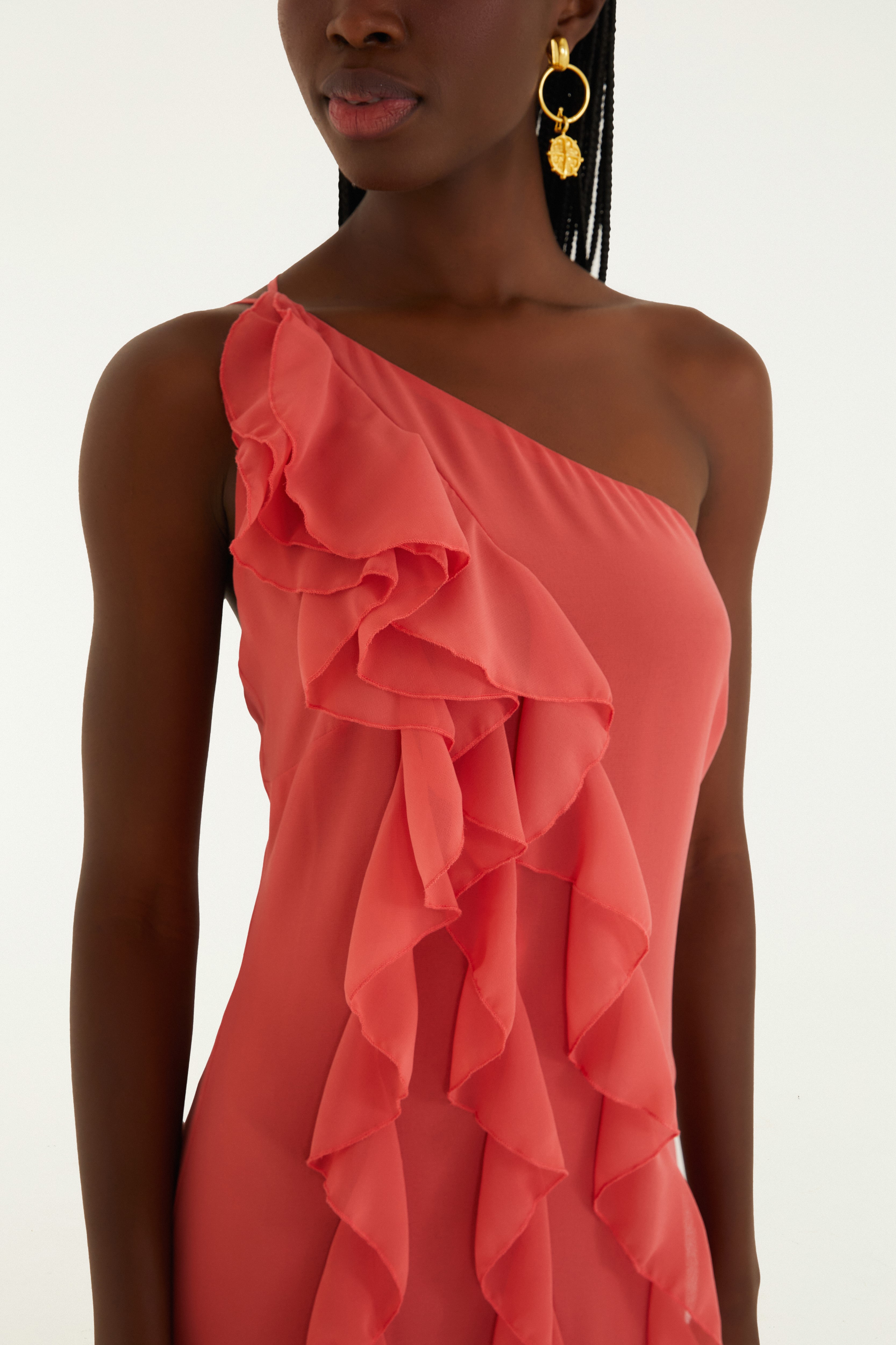 Vestido Longo Babados