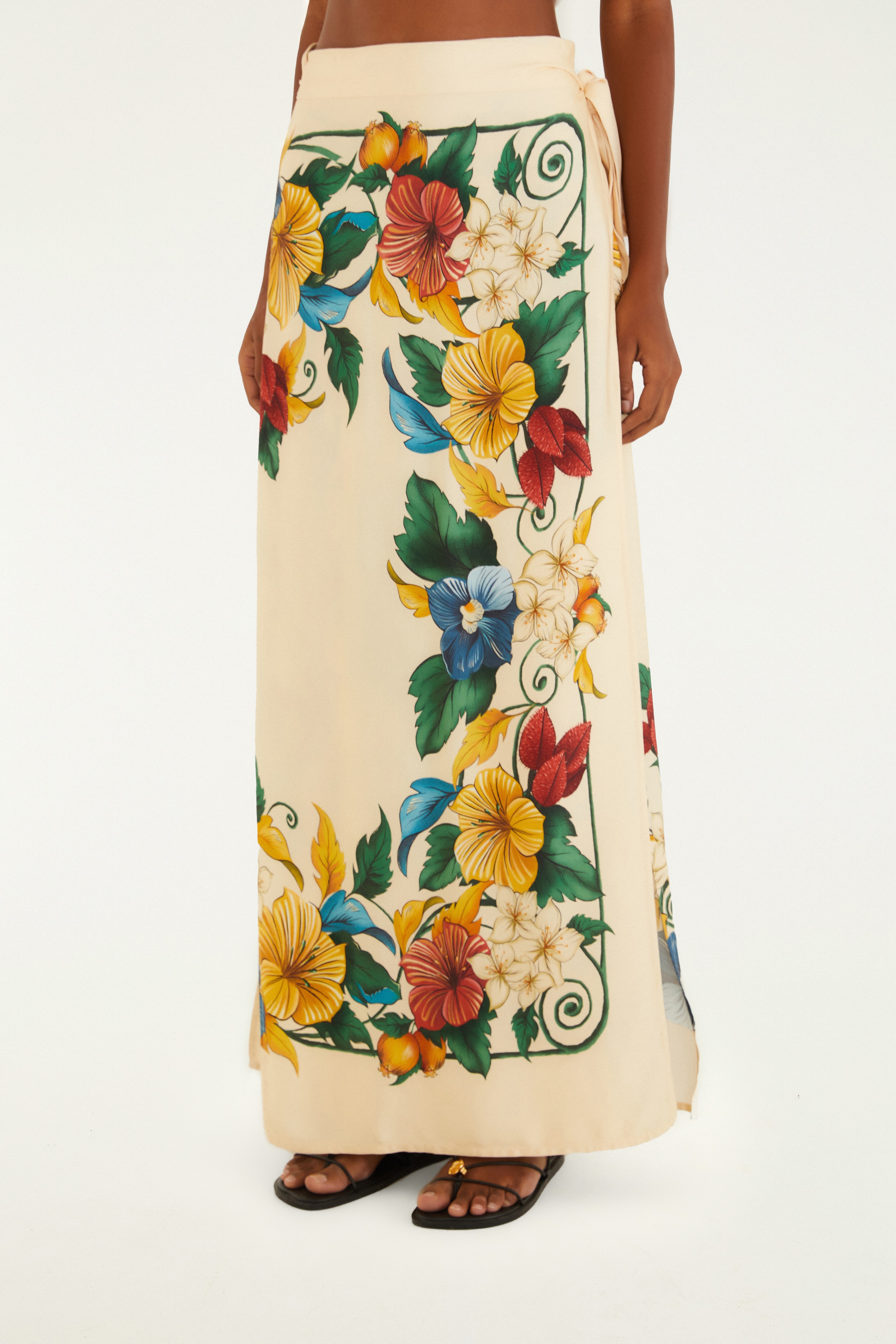 Saia Pareô Estampada Tropicalzinho