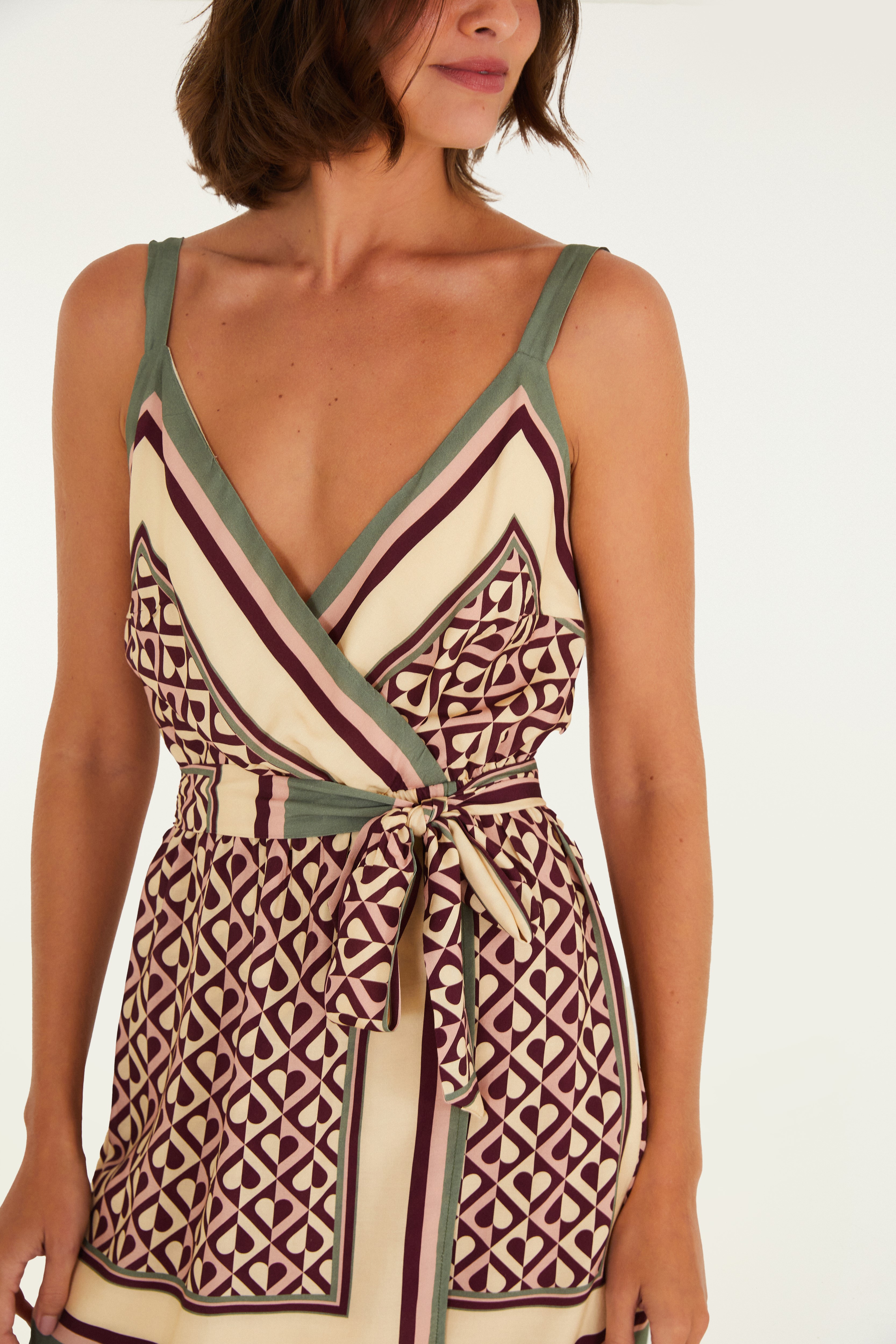 Vestido Curto Estampado Amore
