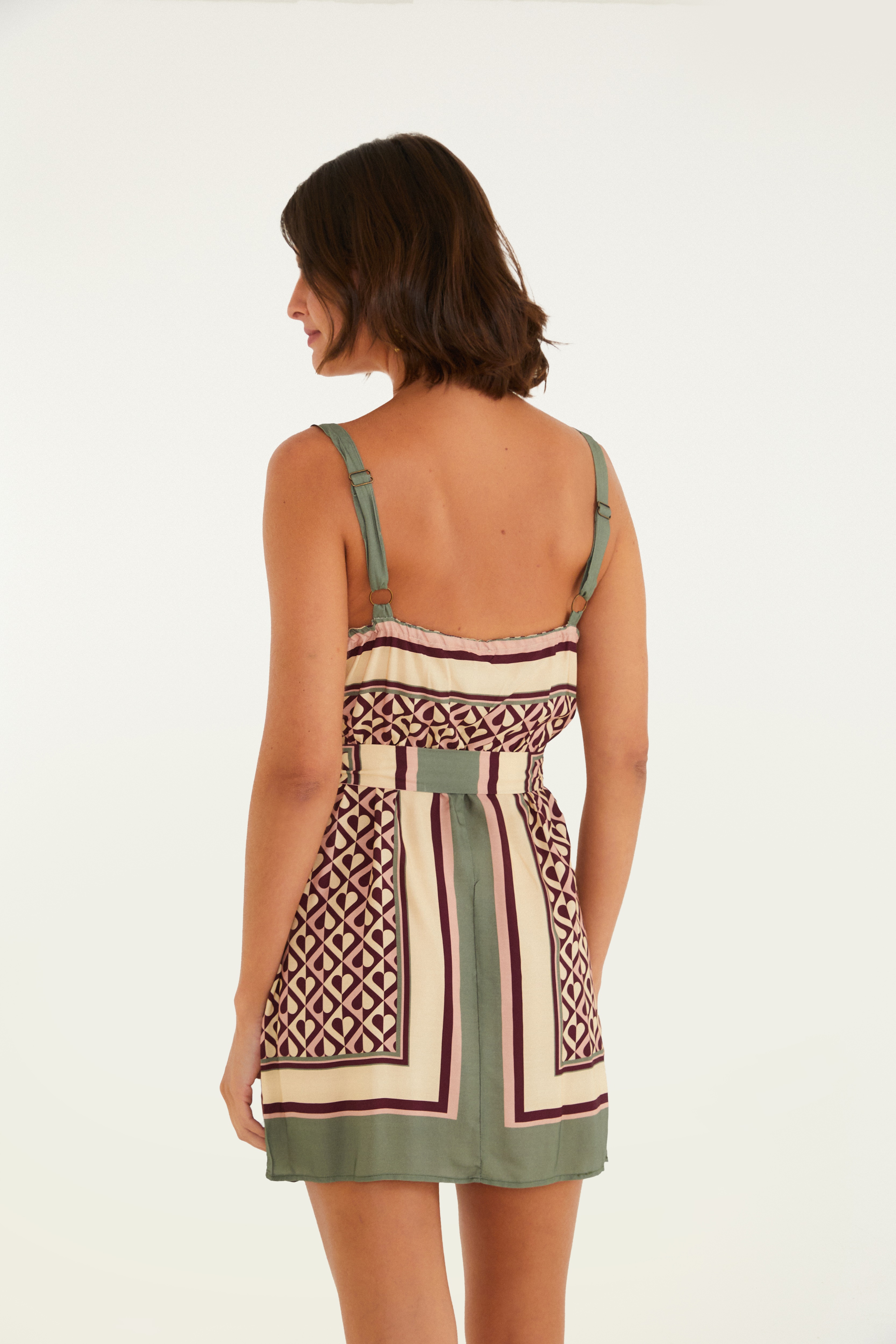 Vestido Curto Estampado Amore