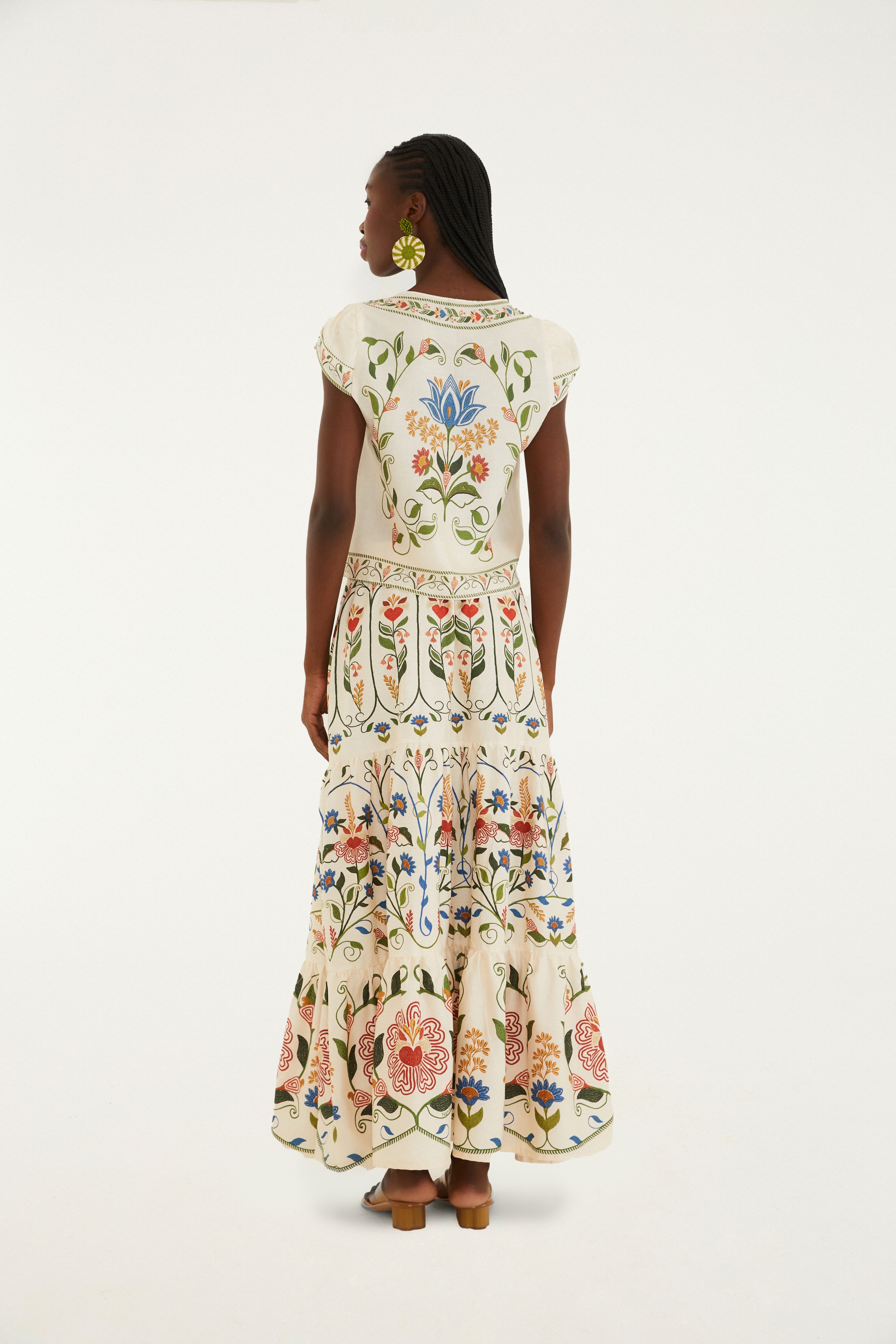 Saia Estampada Jardim Beleza