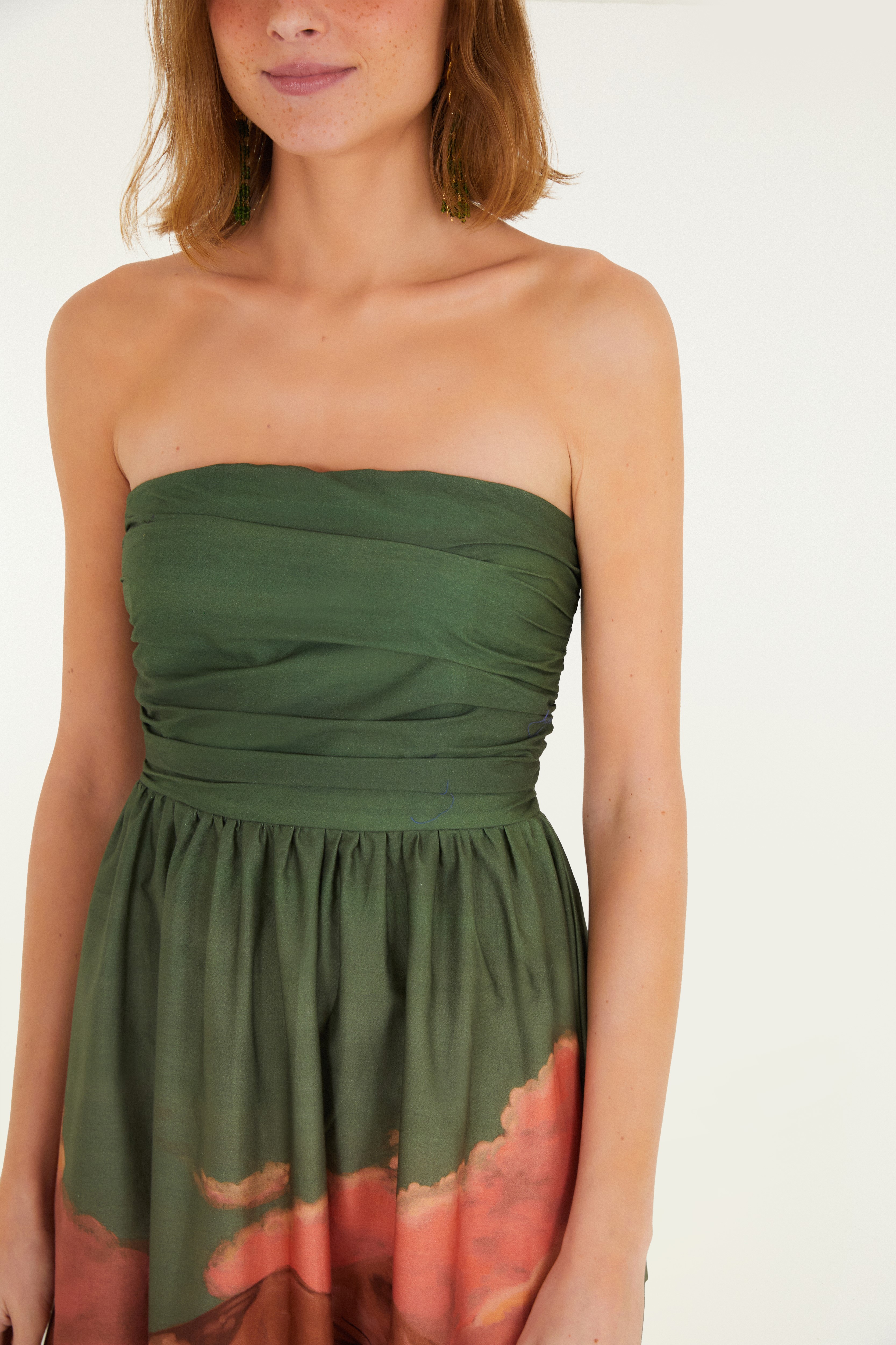Vestido Midi Estampado Dunas
