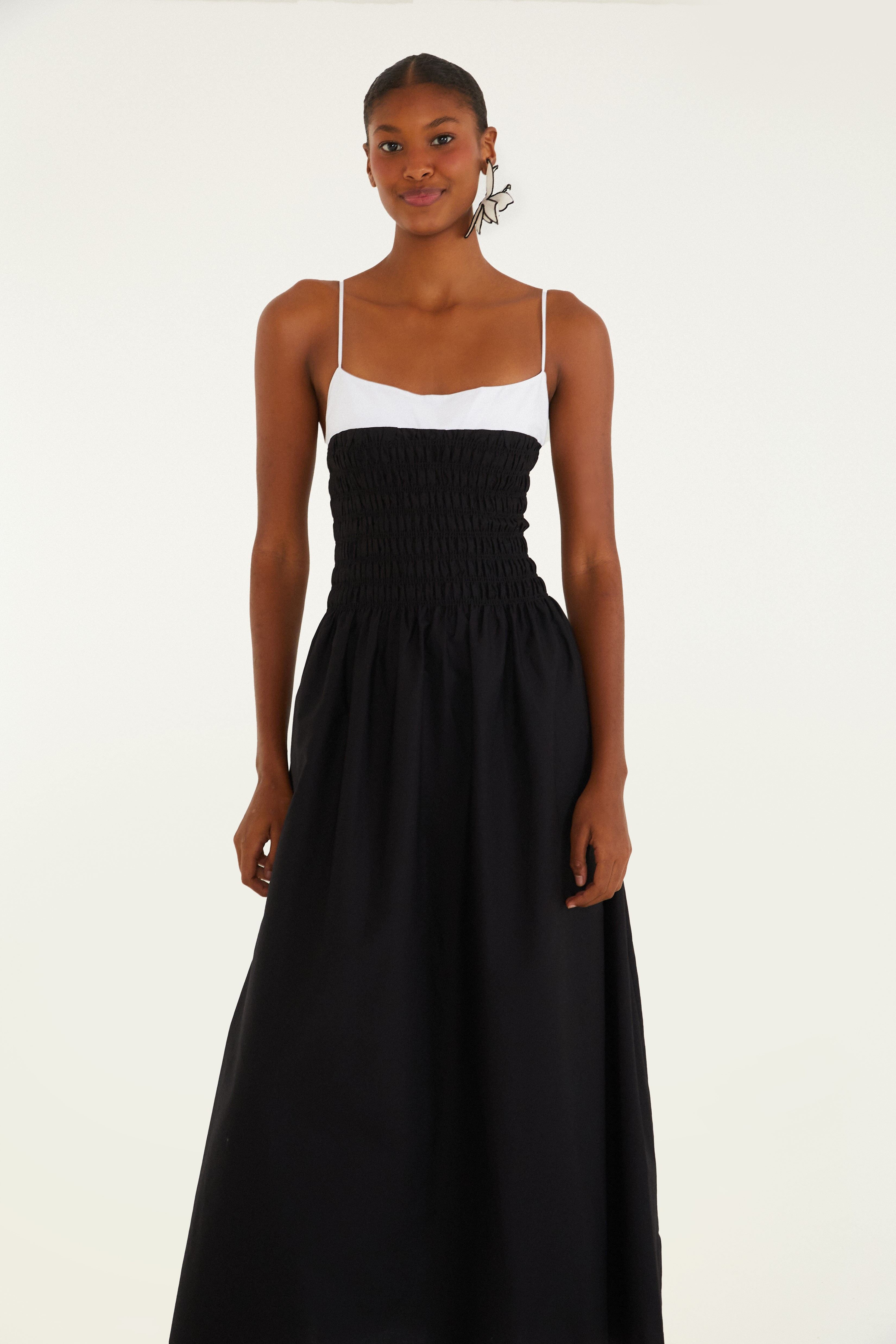Vestido Bicolor Lastex