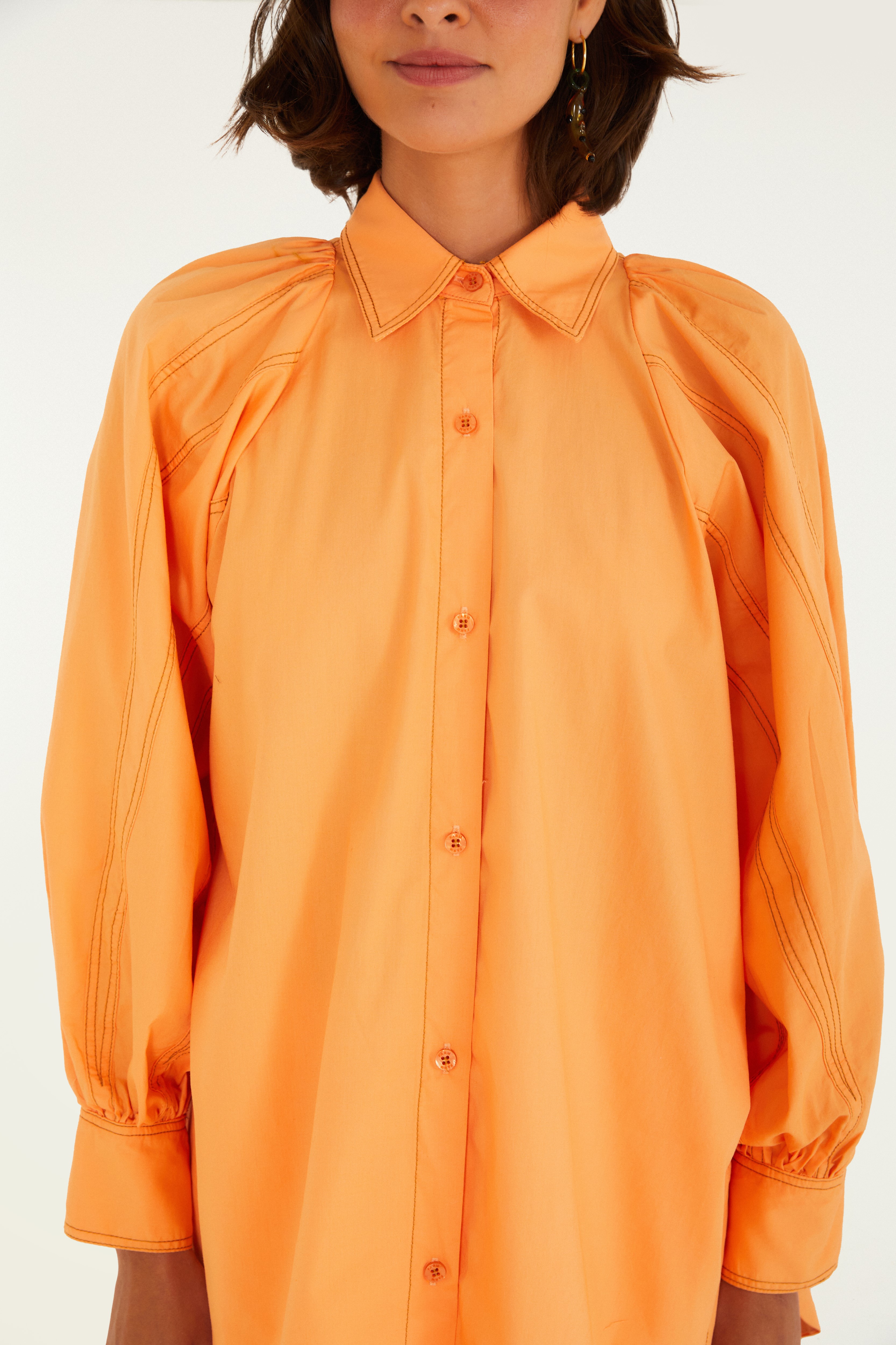 Camisa Mangas Pesponto