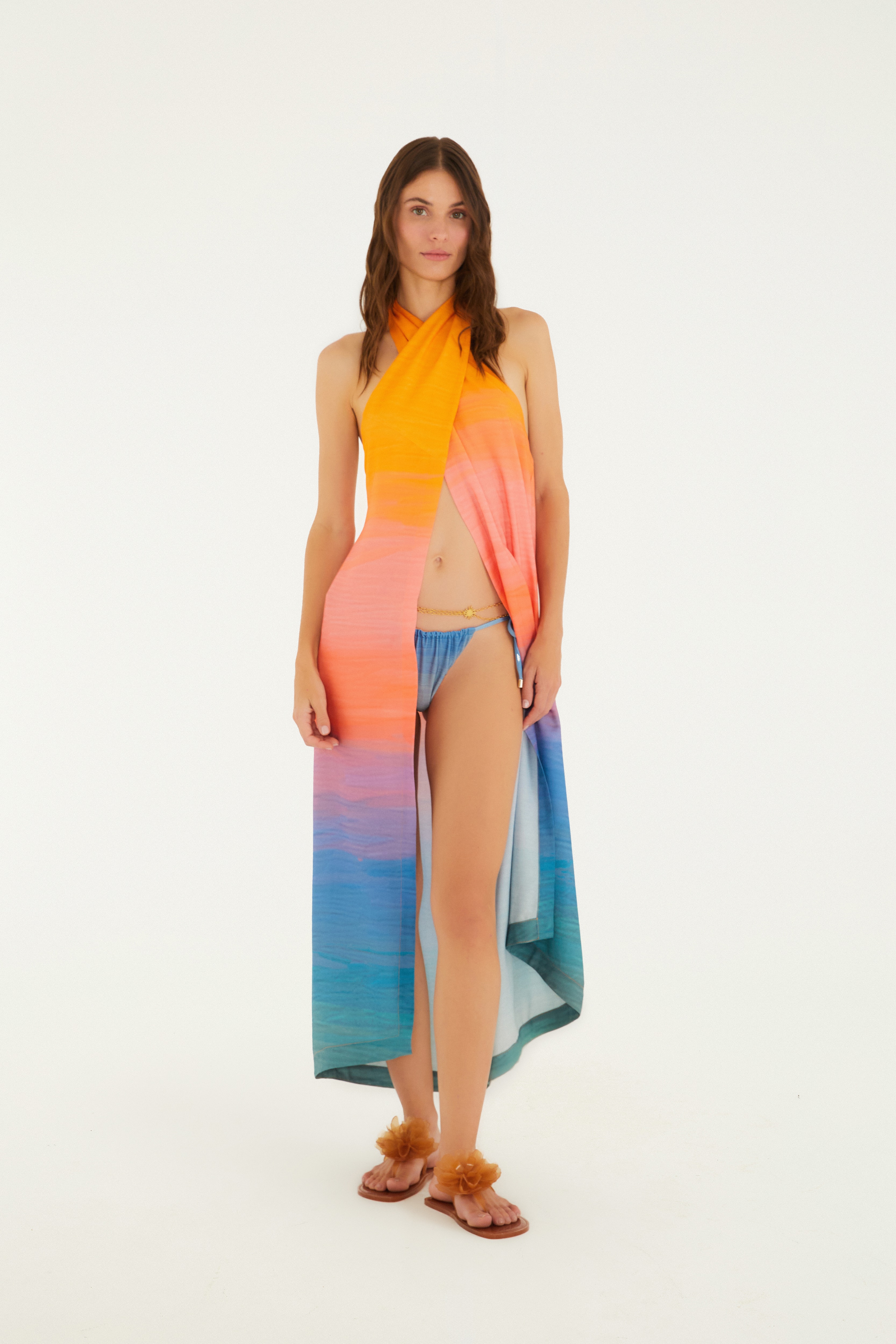Vestido Estampado Marítime Ombré