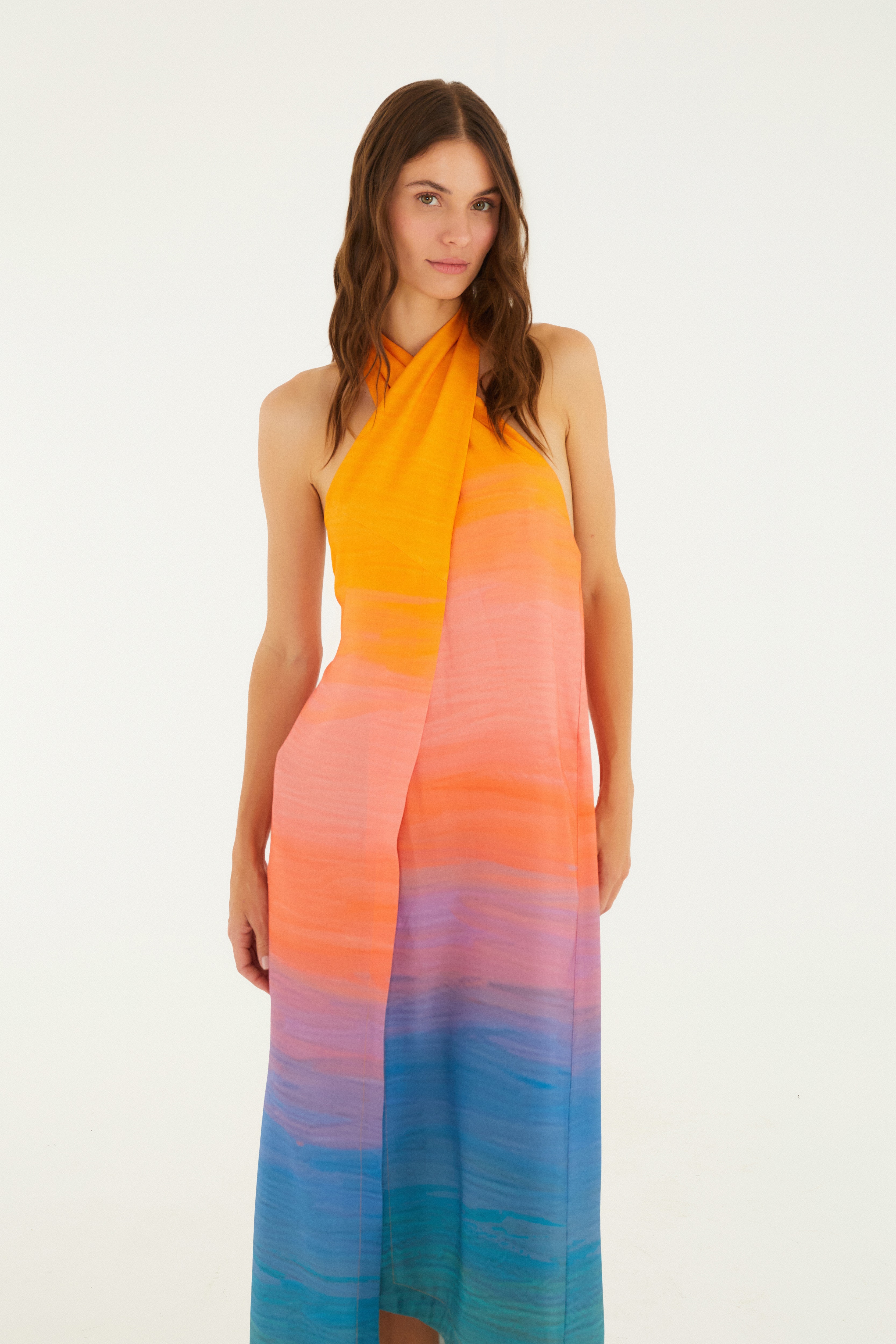Vestido Estampado Marítime Ombré