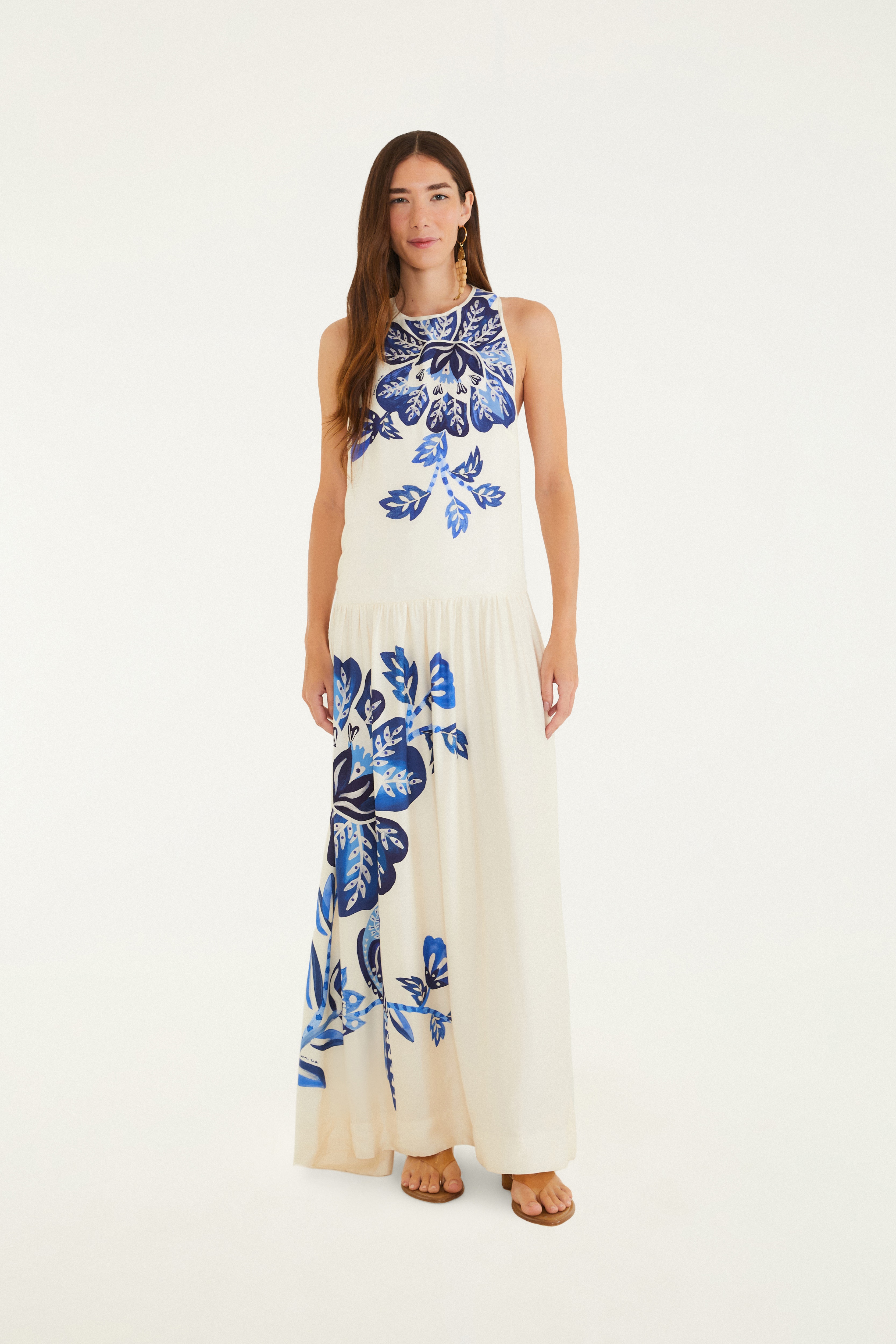 Vestido Longo Estampado Paraíso