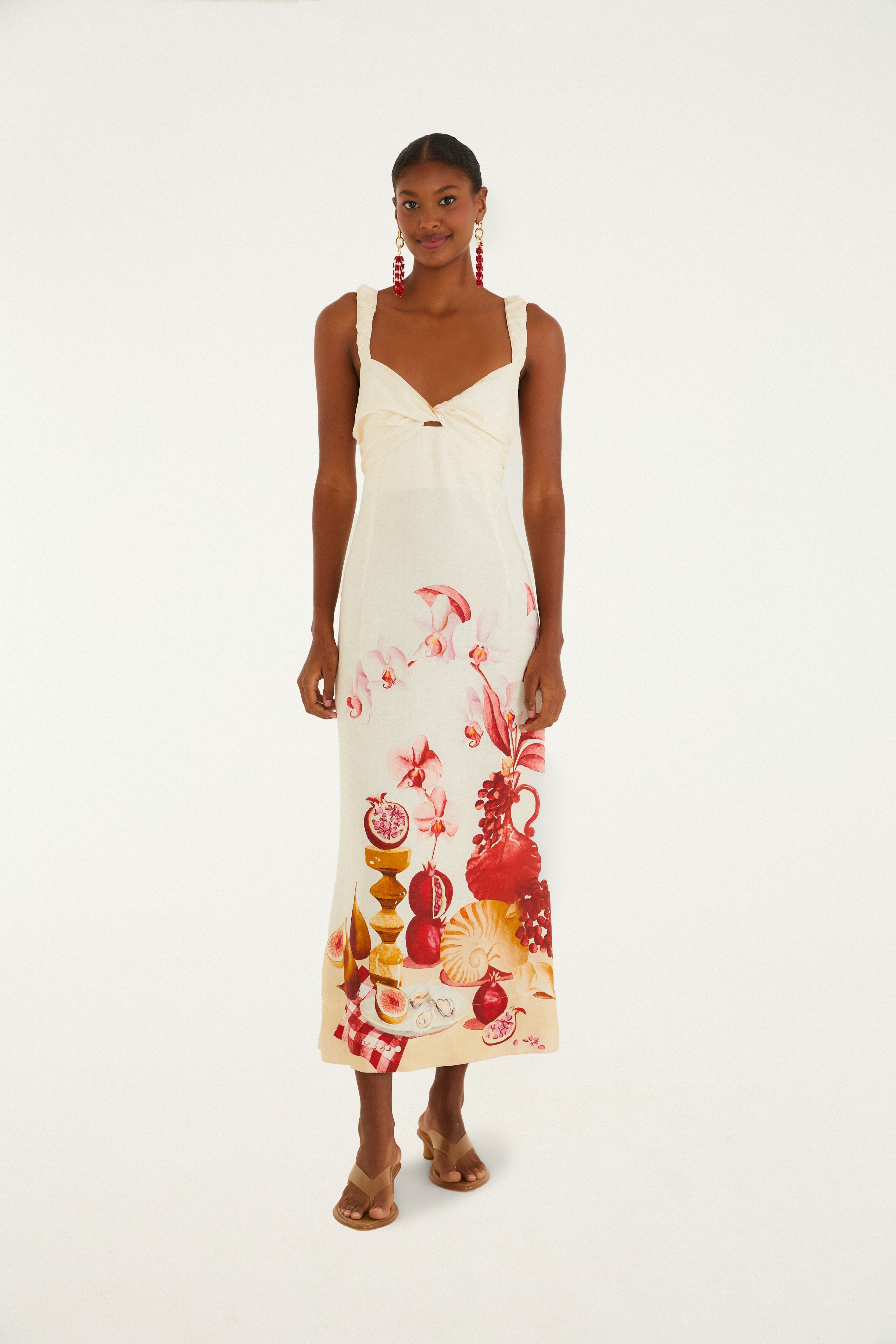 Vestido Cropped Estampado Afrodite