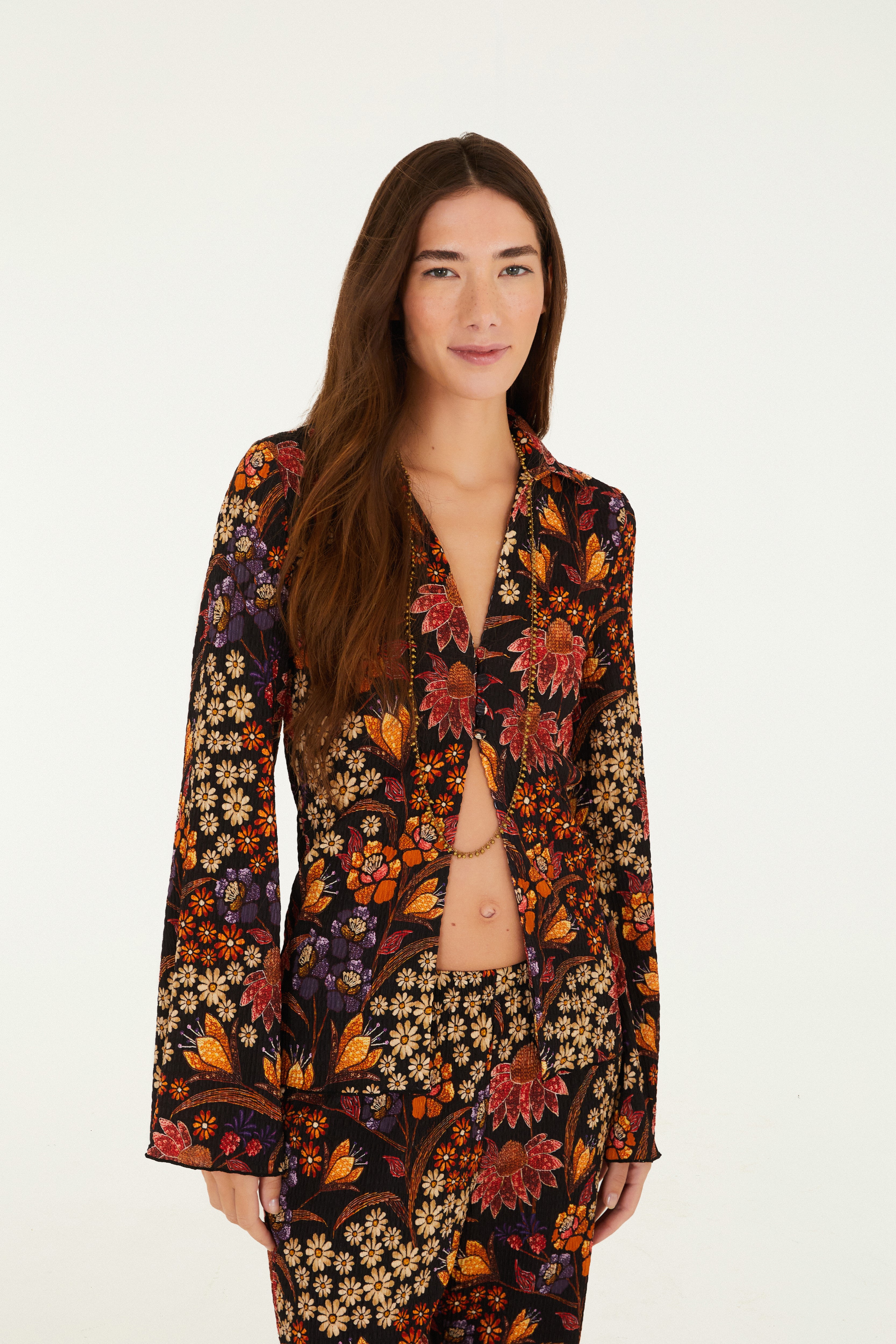 Camisa Botões Estampada Lili