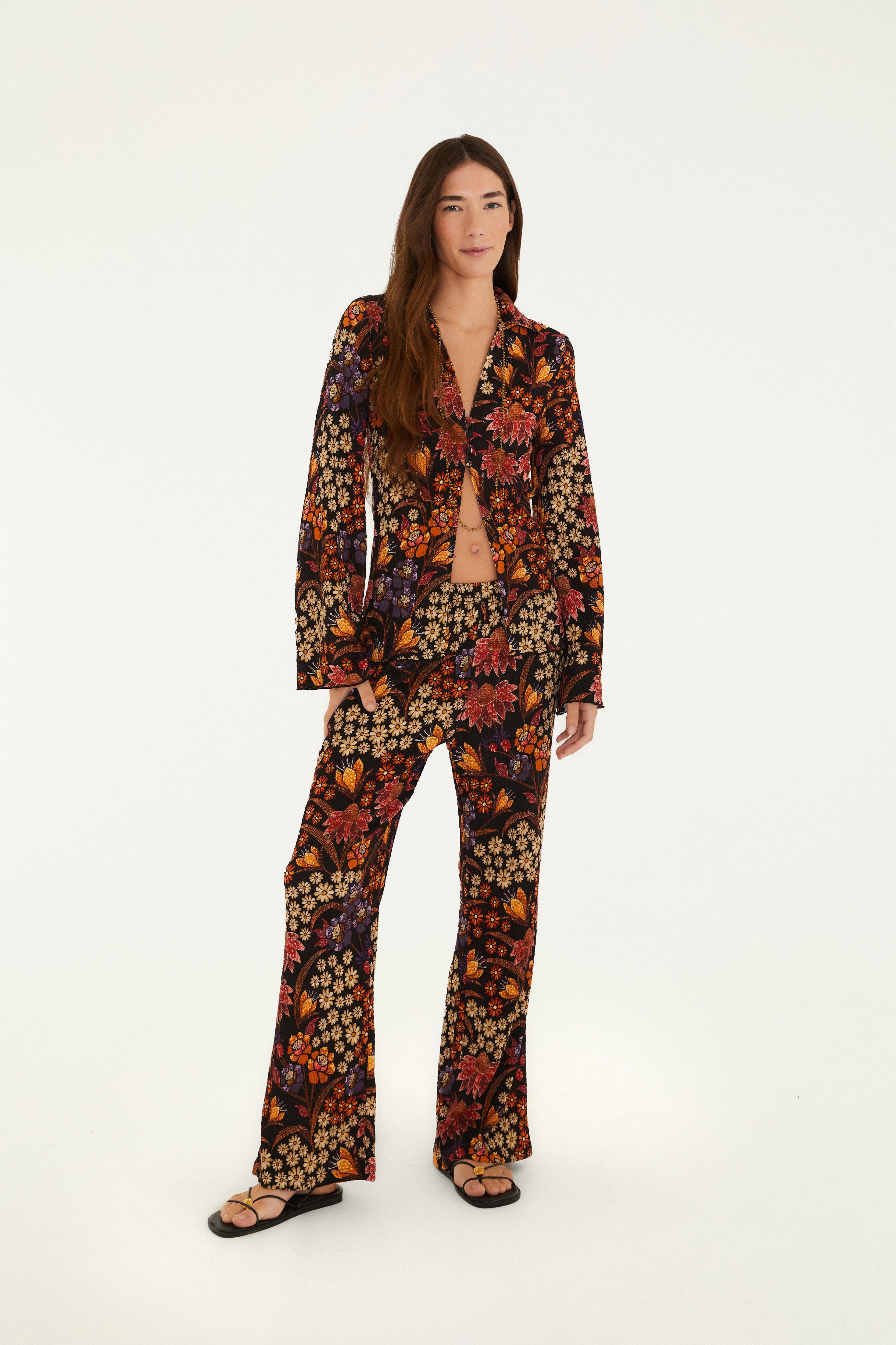 Camisa Botões Estampada Lili