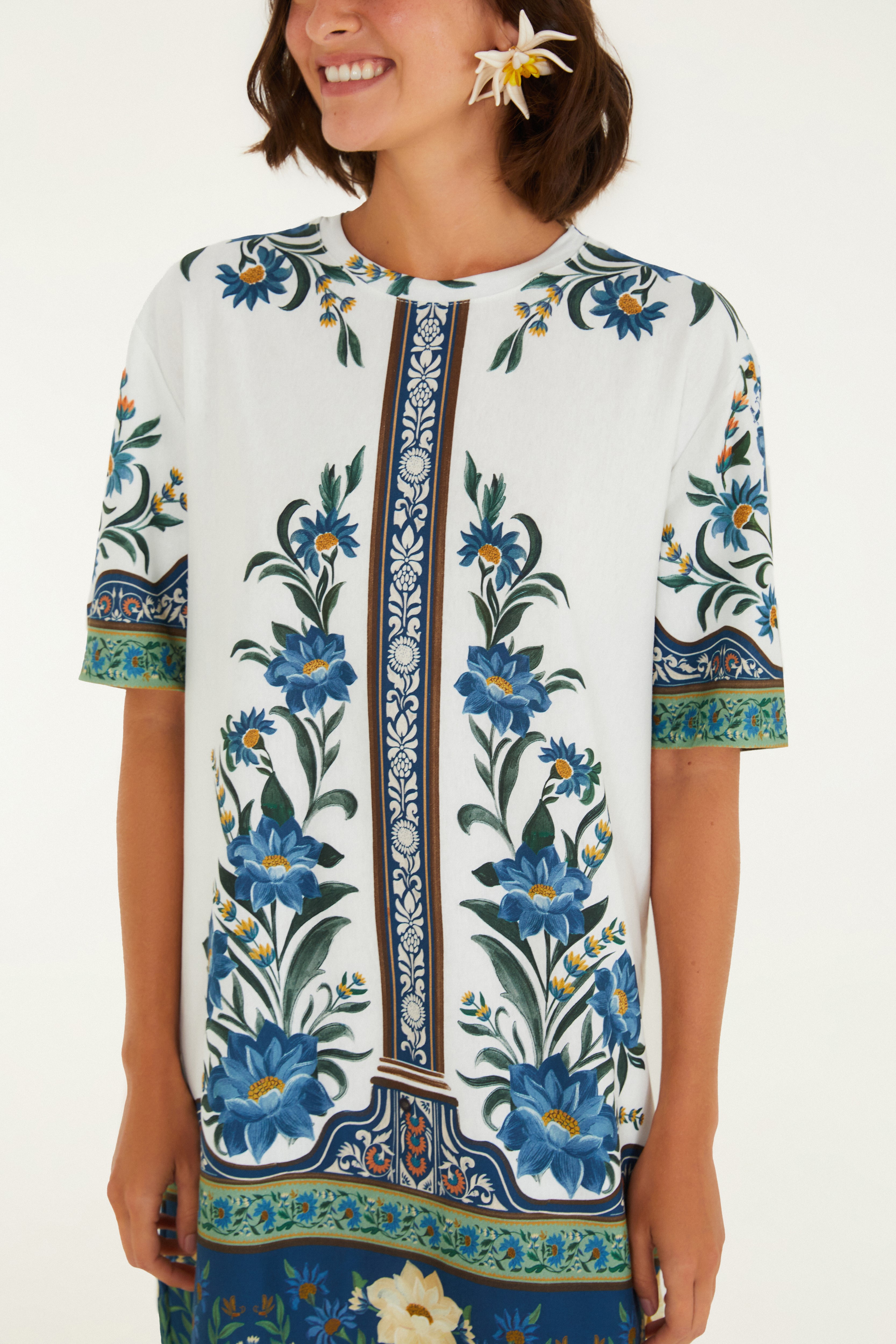 Vestido T-Shirt Básico Estampado Manoela