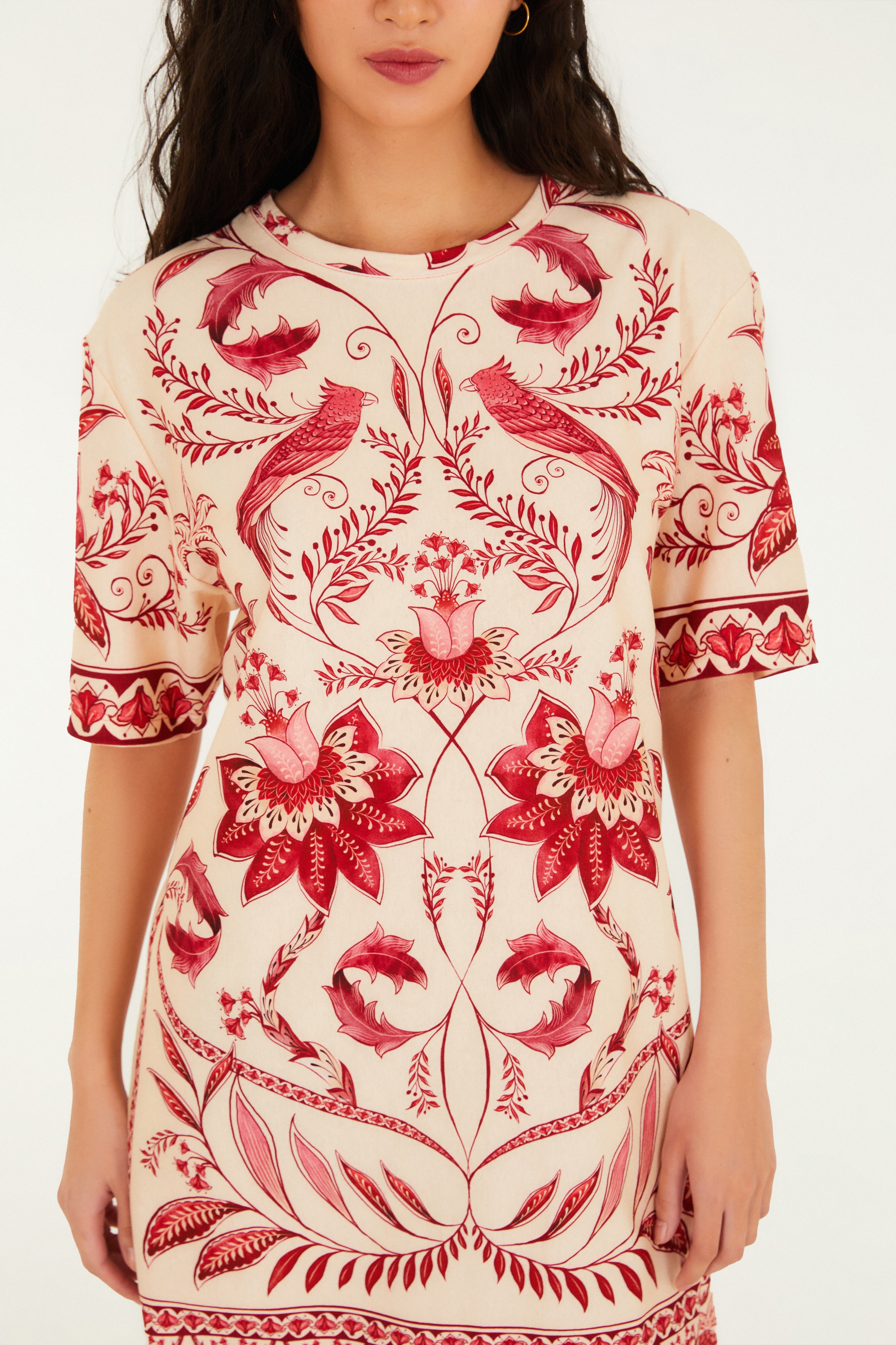 Vestido T-Shirt Básico Estampado Nina