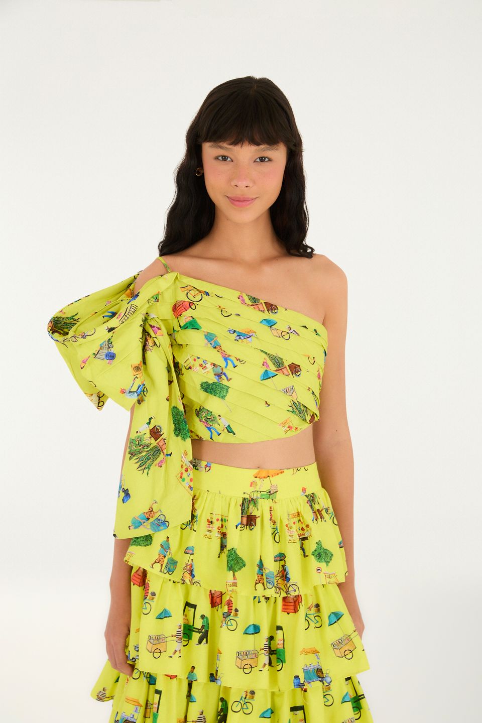 Blusa Laço Estampada Vidas Sobre Rodas
