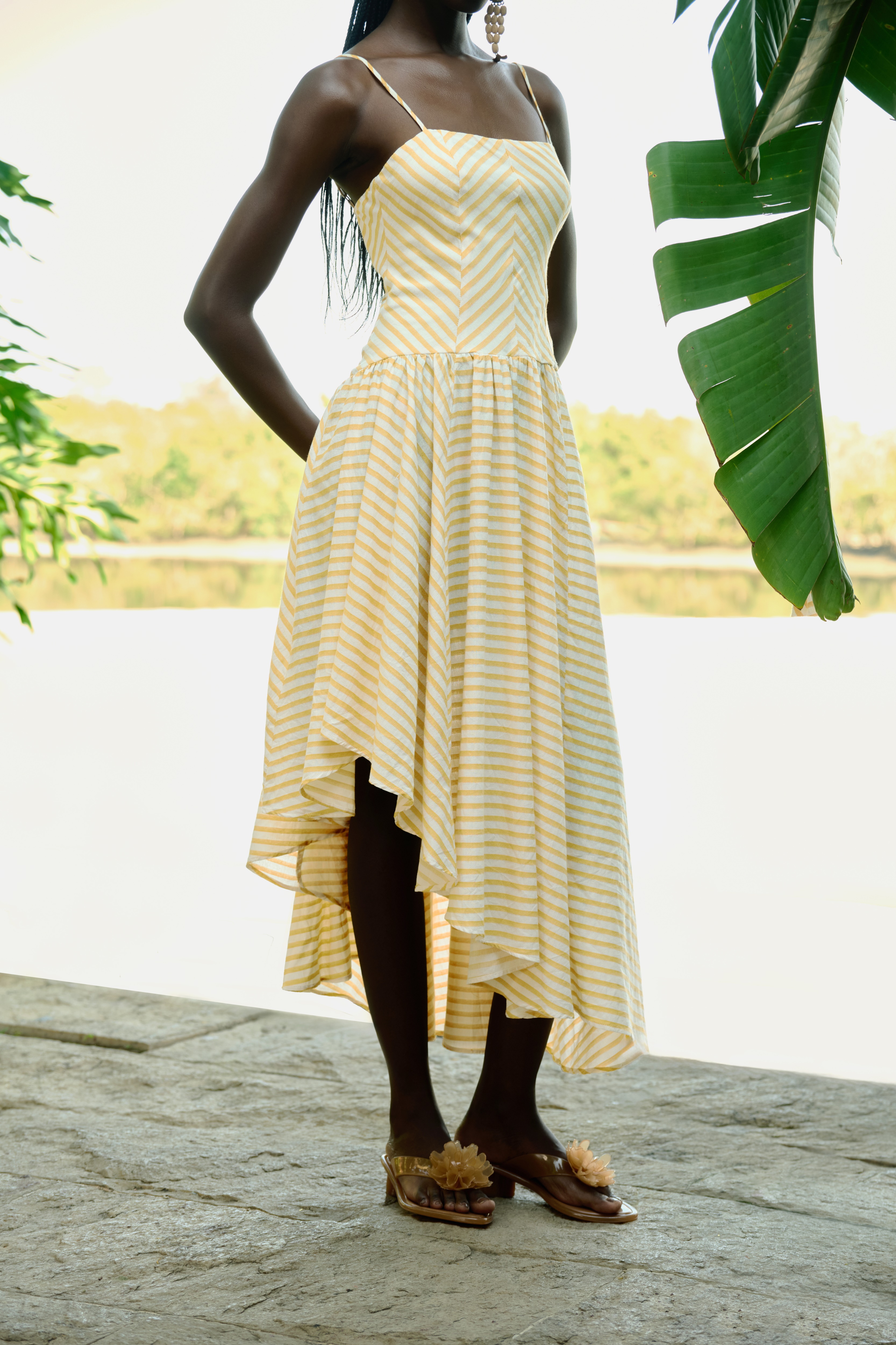 Vestido Alcinhas Listra Tropical