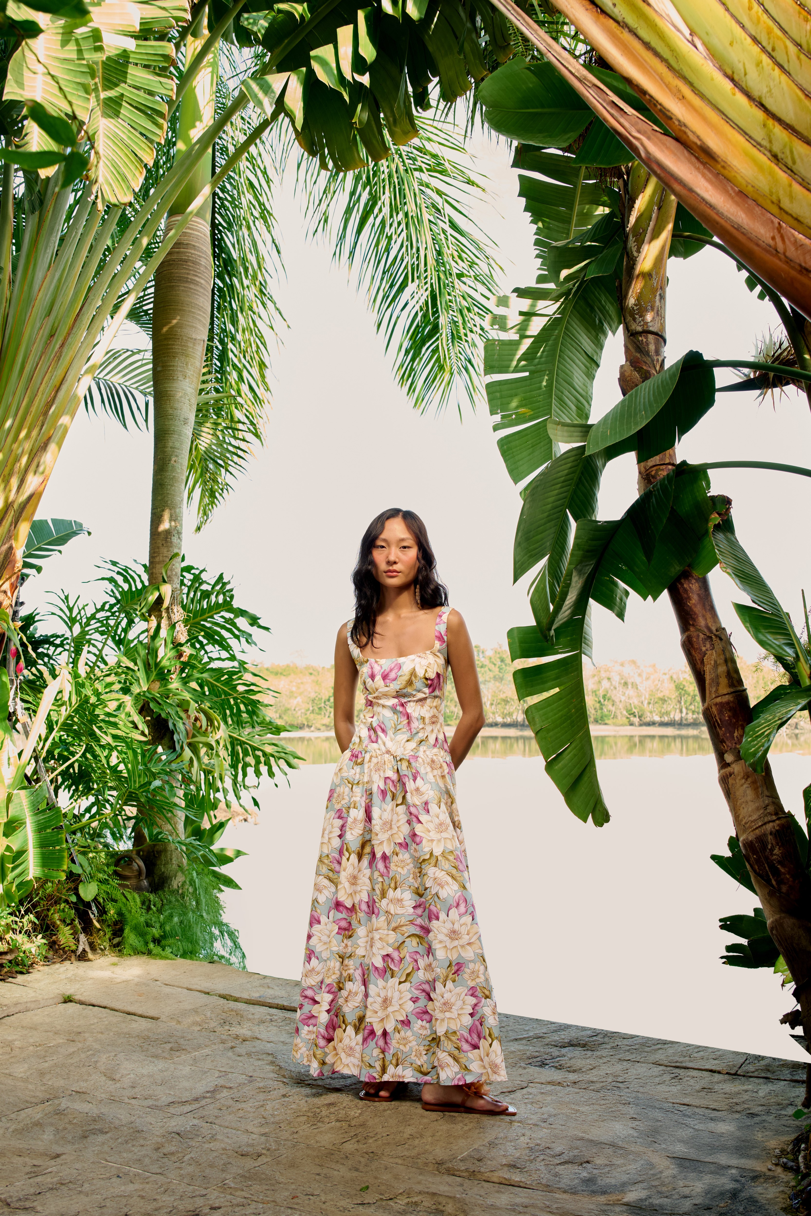 Vestido Longo Estampado Serena