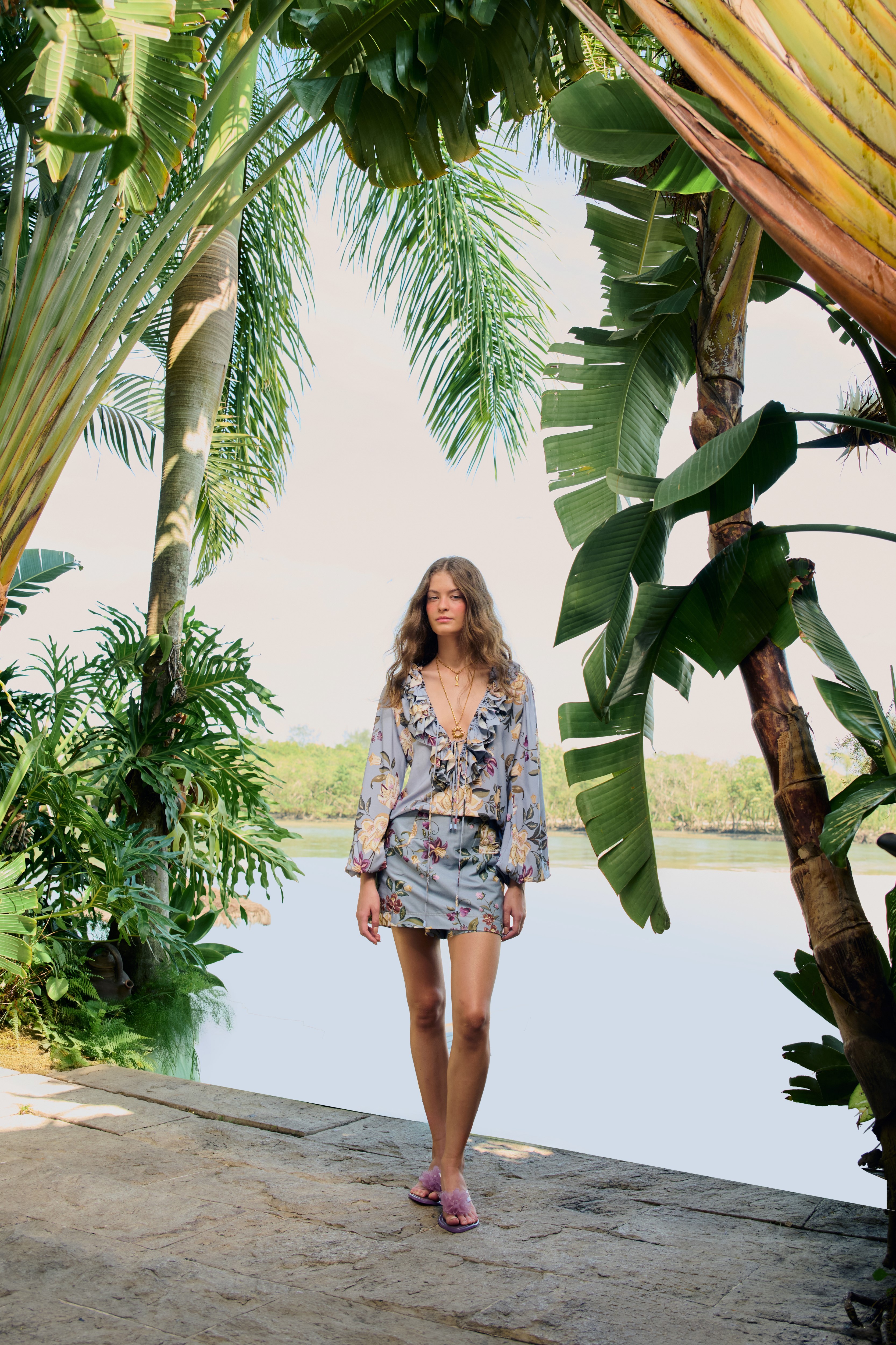 Short Saia Estampado Floral Beatriz
