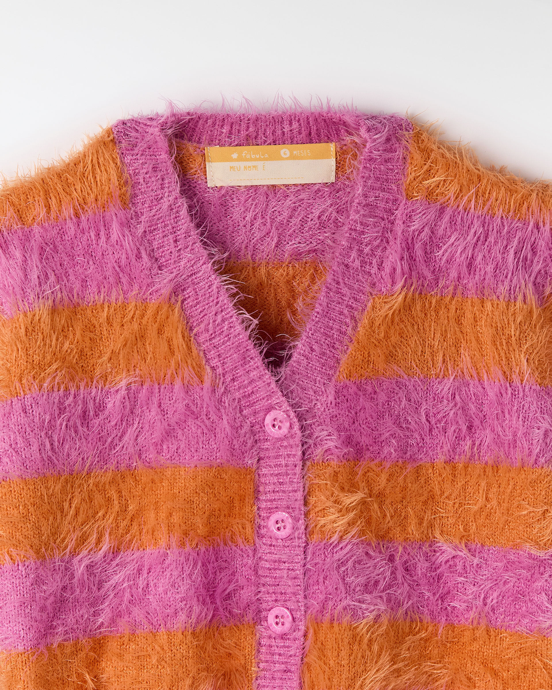 Cardigan Tricot Pelinho Listrado