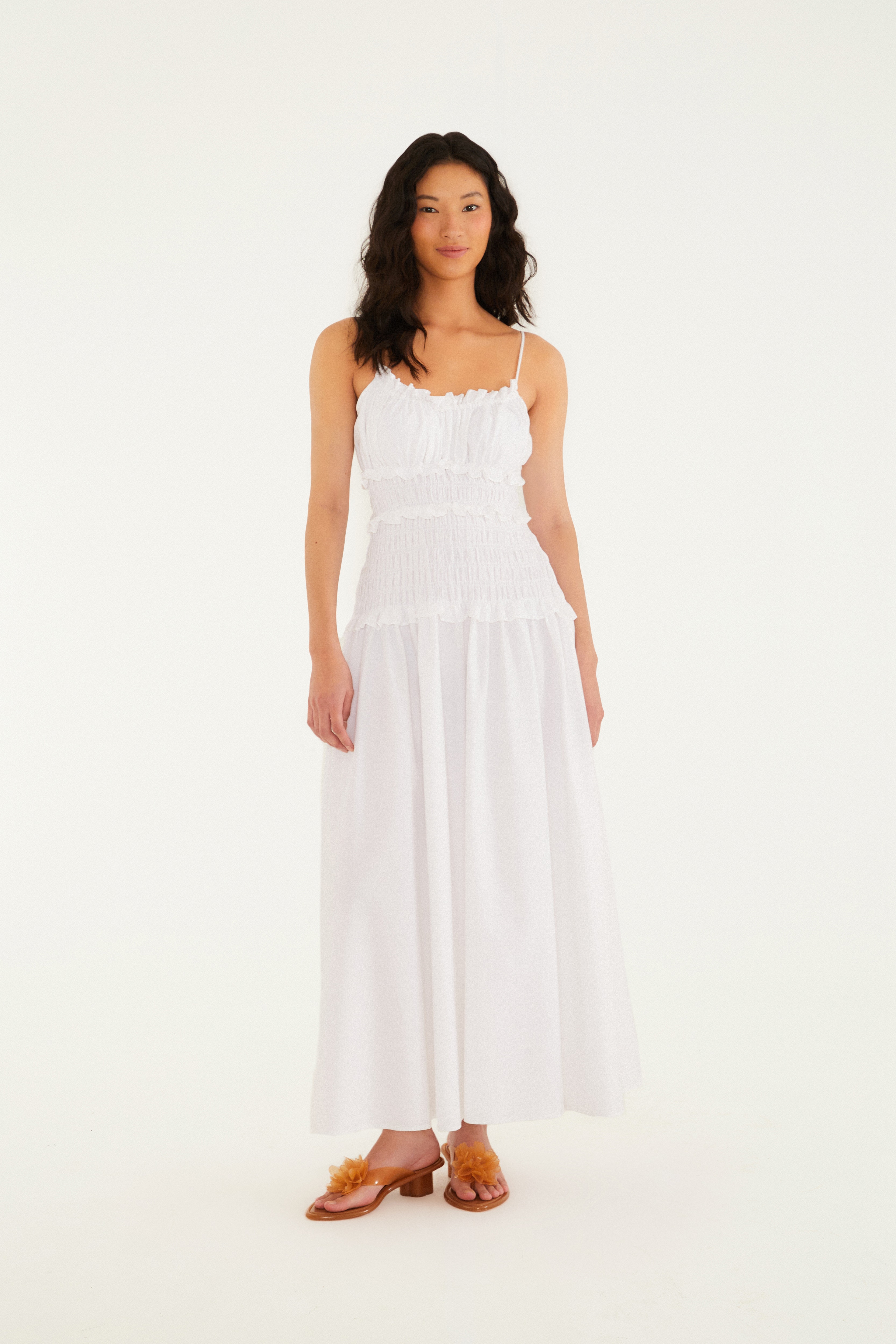 Vestido Longo Lastex Alcinhas