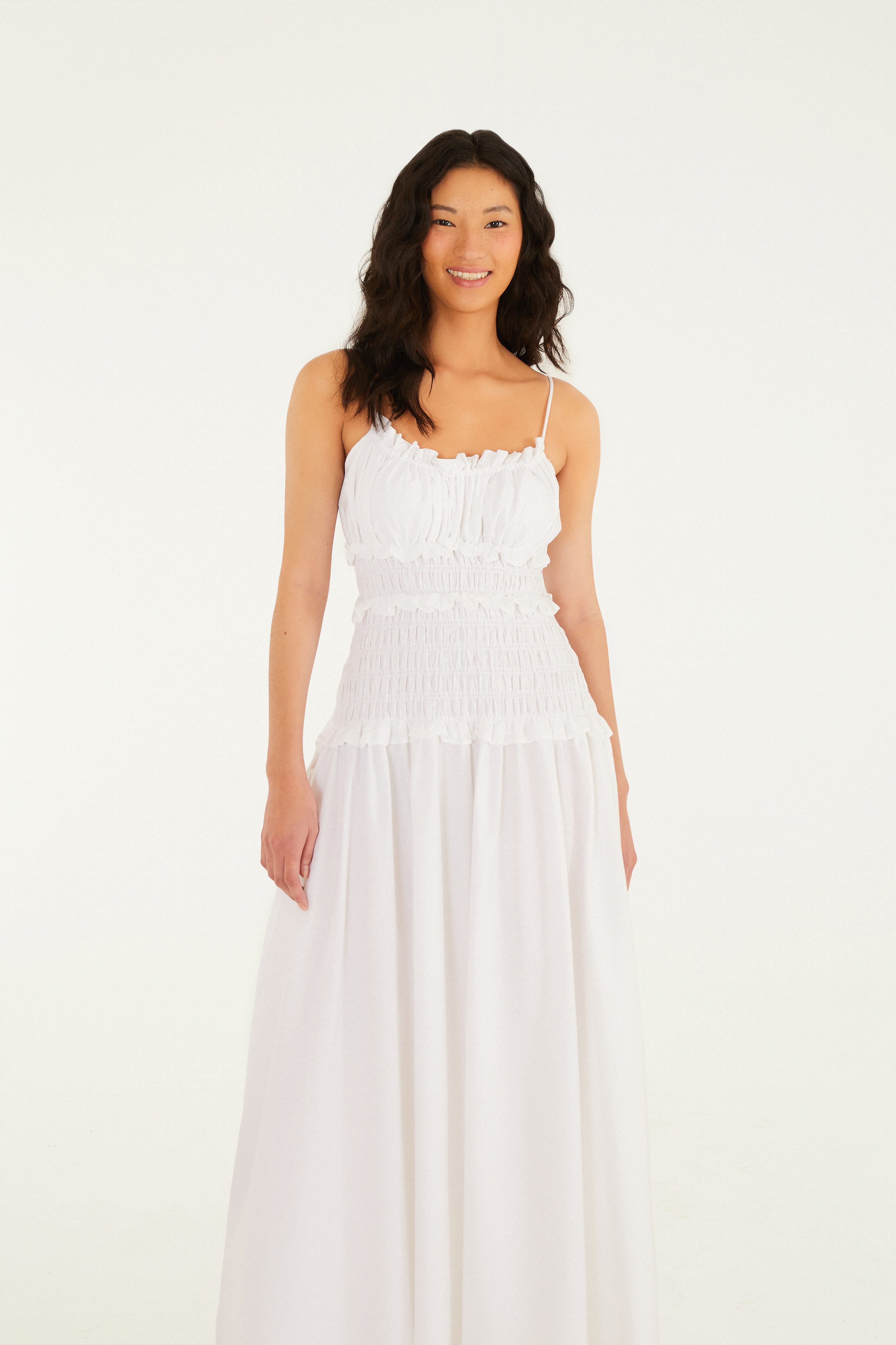 Vestido Longo Lastex Alcinhas