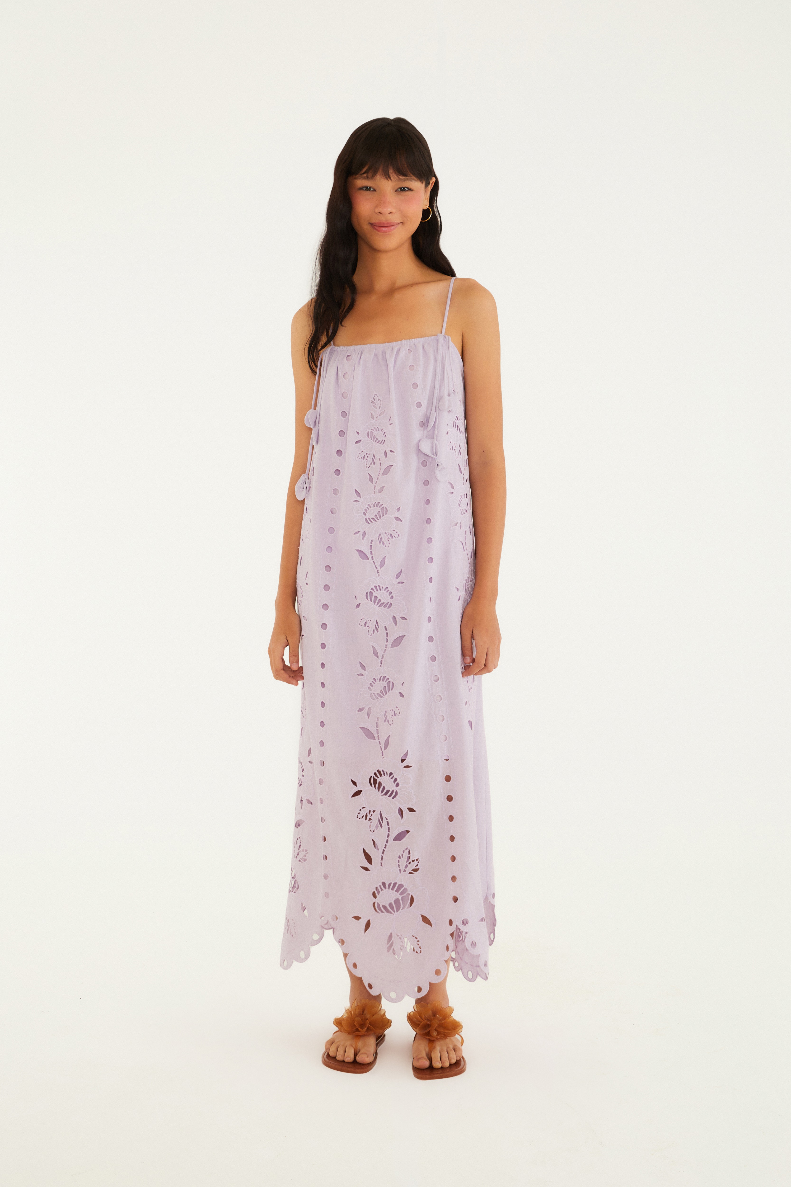 Vestido Bordado Artesanal Flores