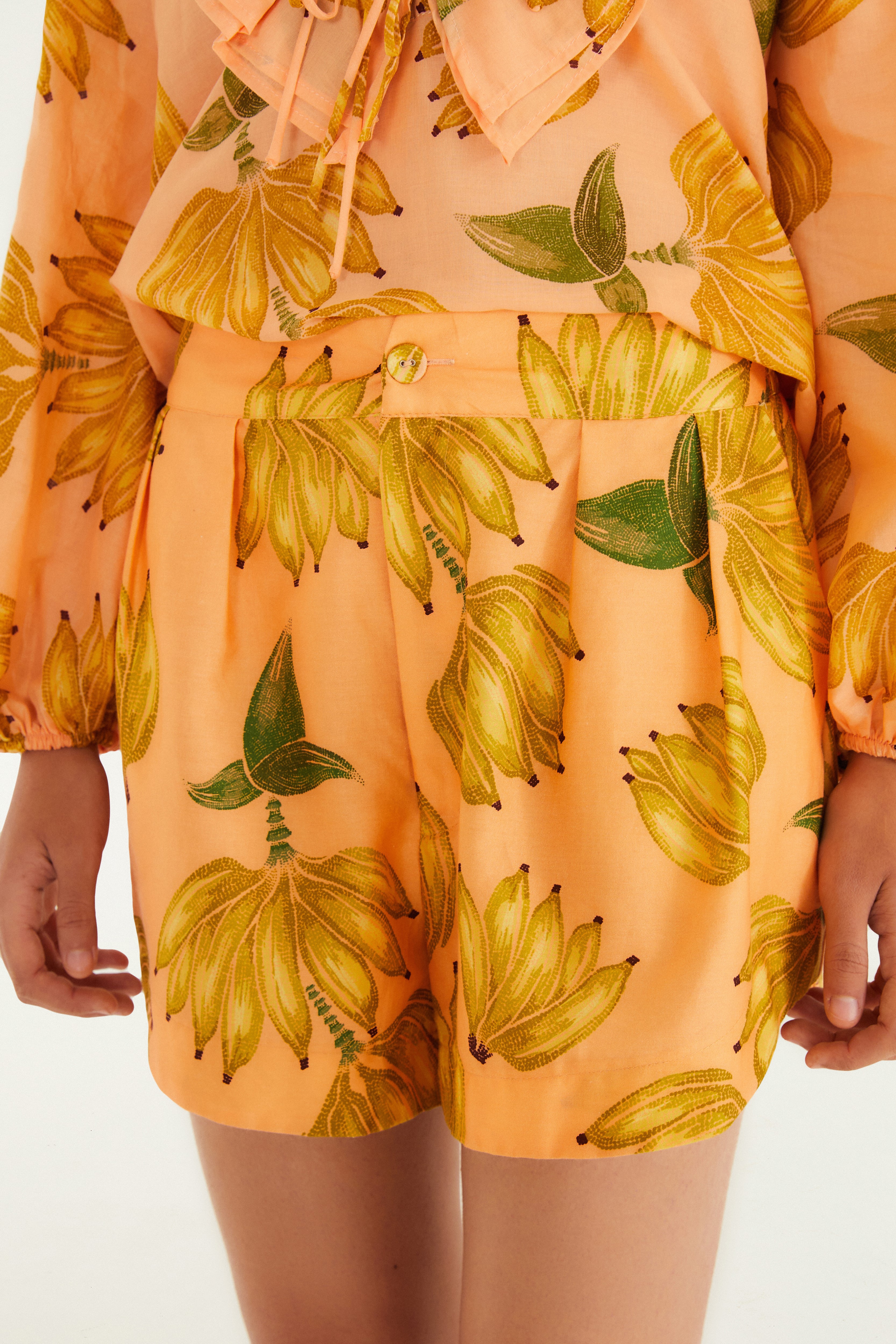 Short Estampado Banana Prata