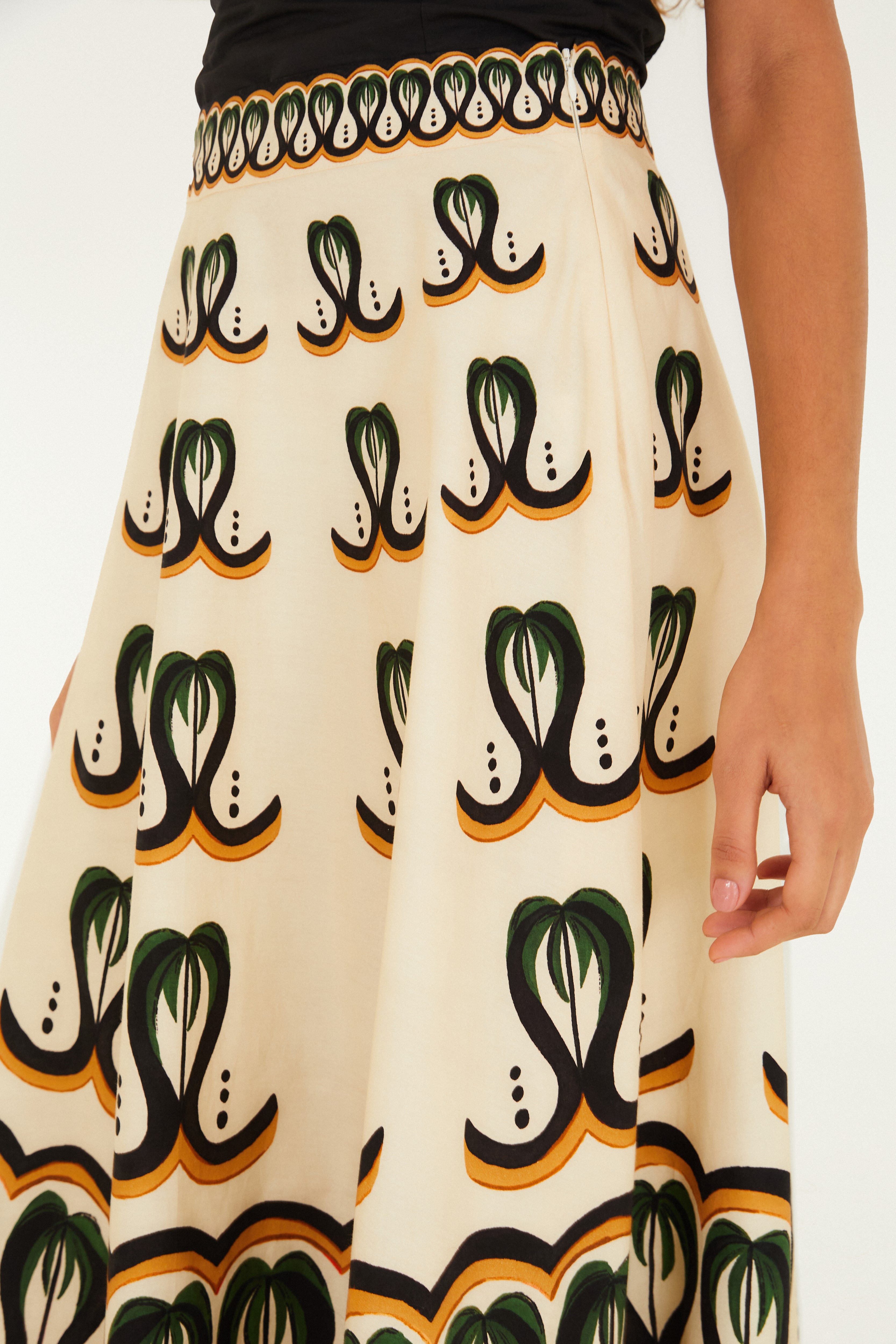 Saia Godê Estampado Floresta De Onda