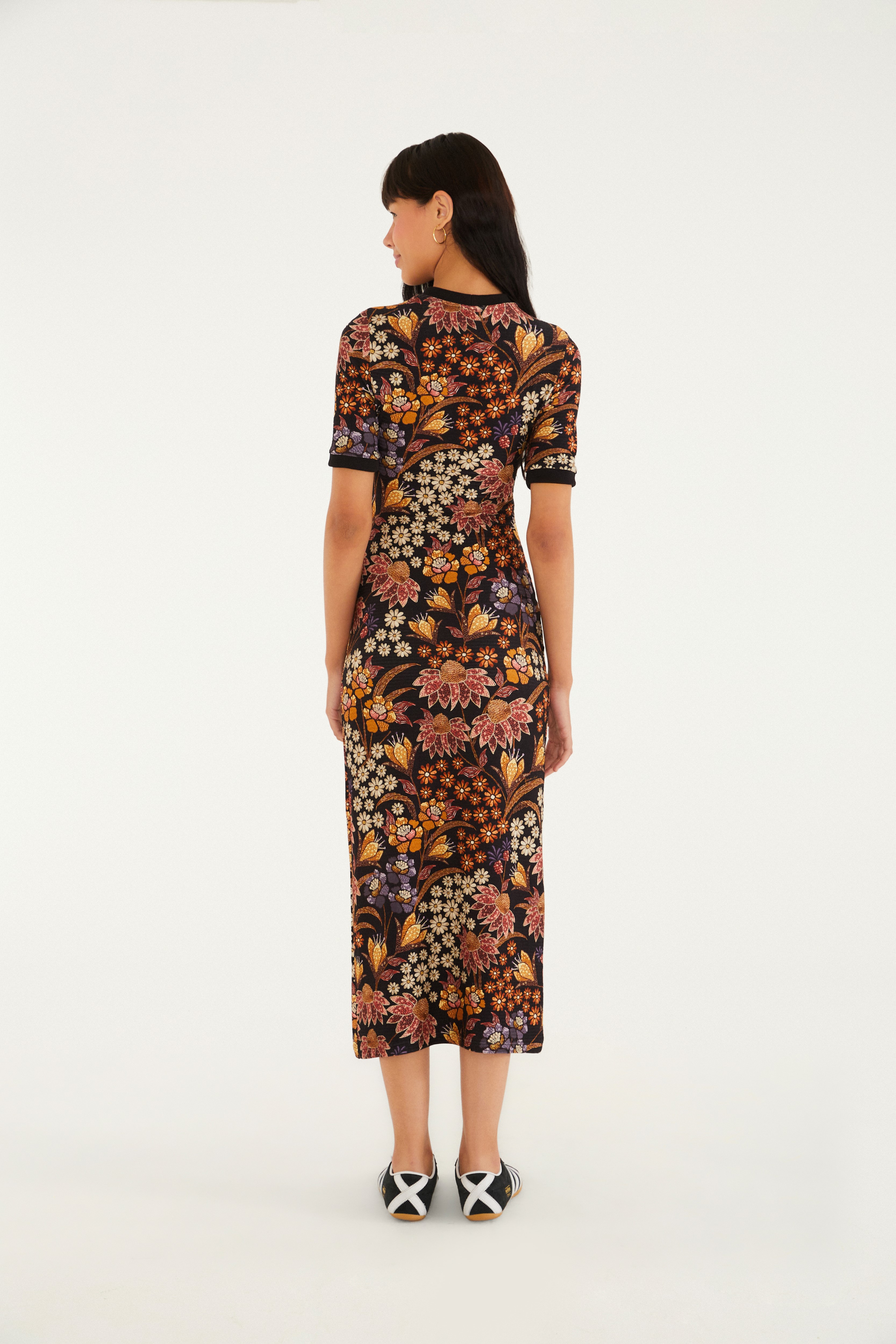 Vestido Midi Estampado Lili