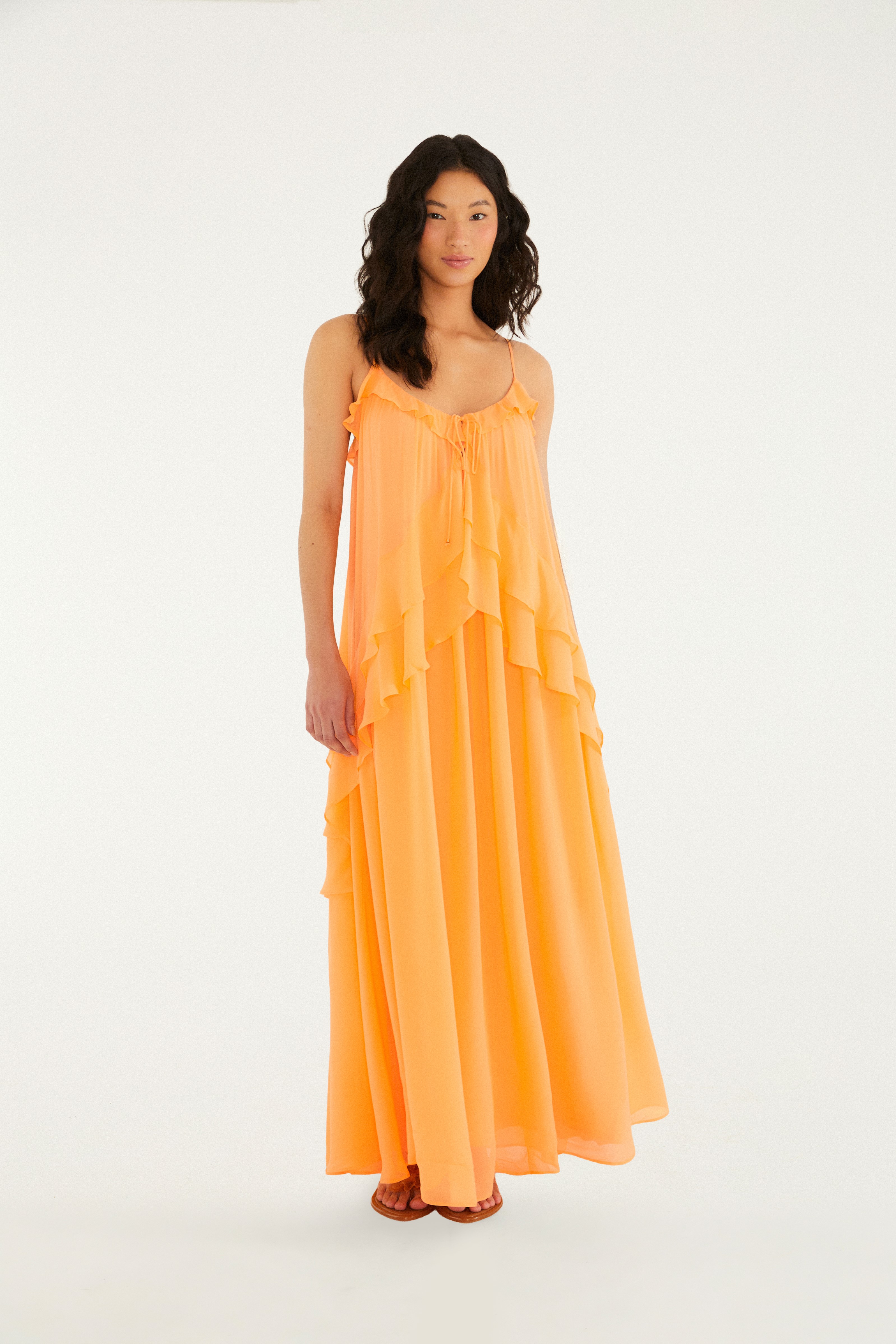 Vestido Babado Alcinhas