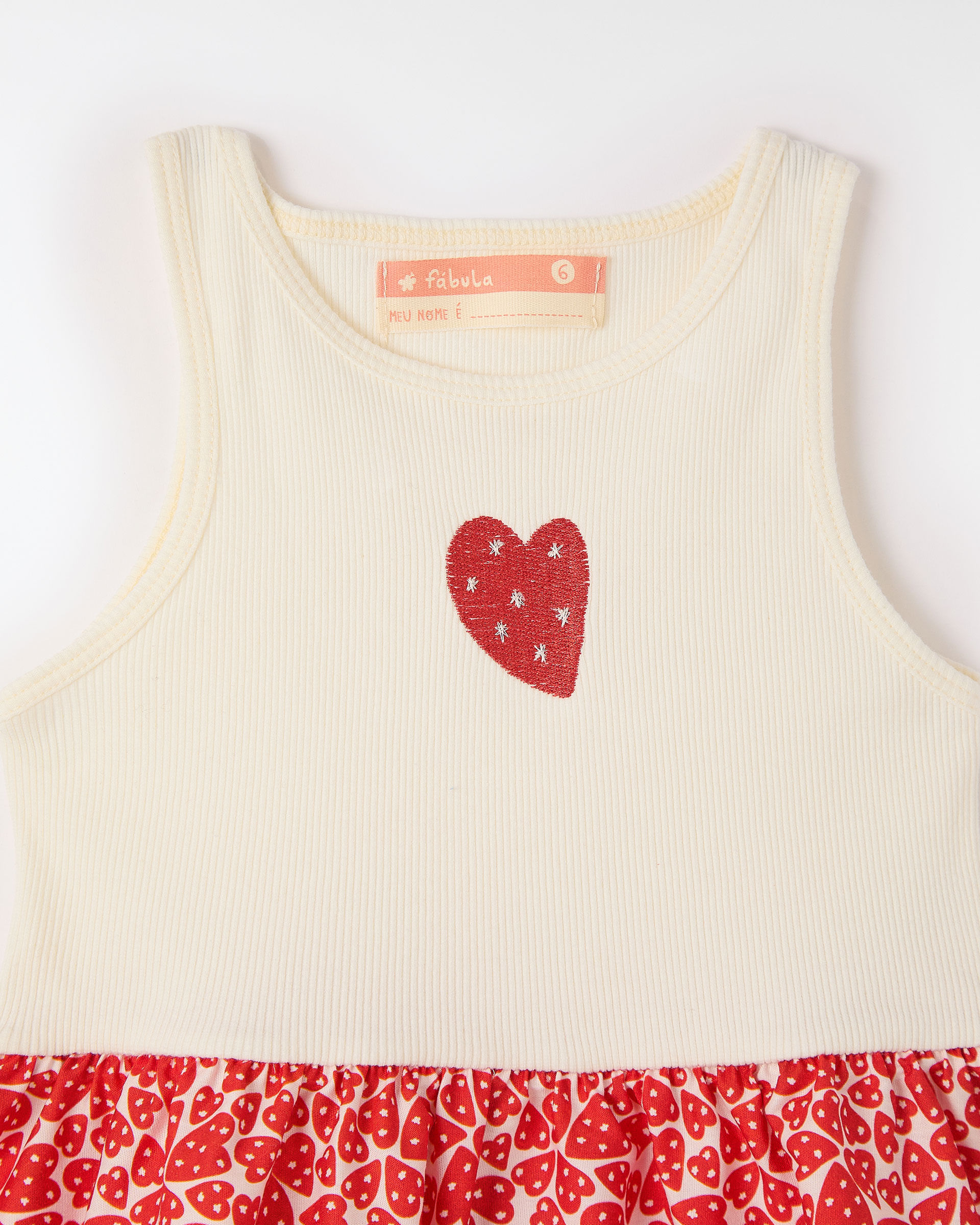 Vestido Rib Corazon Vermelho