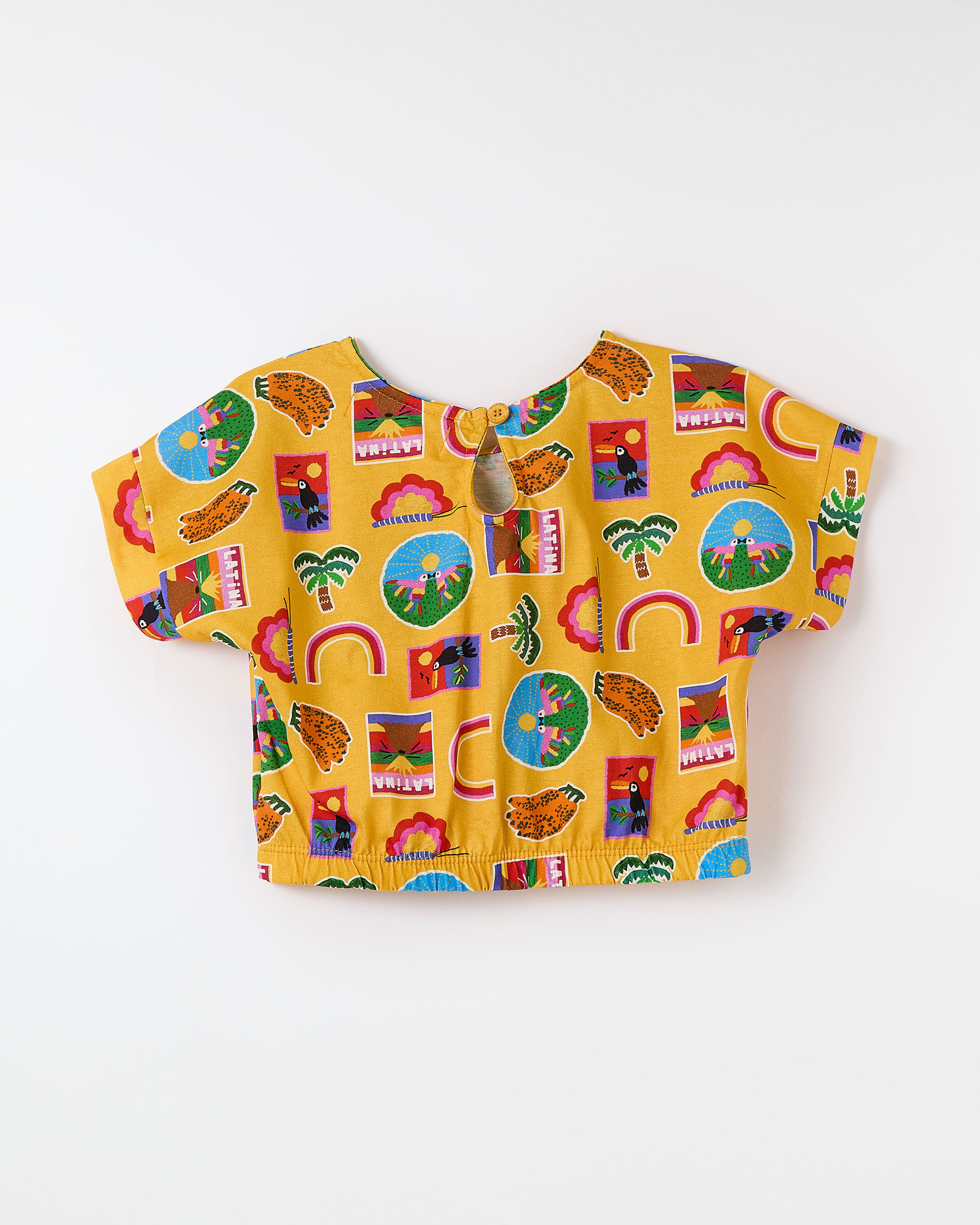 Blusa Malha Postales